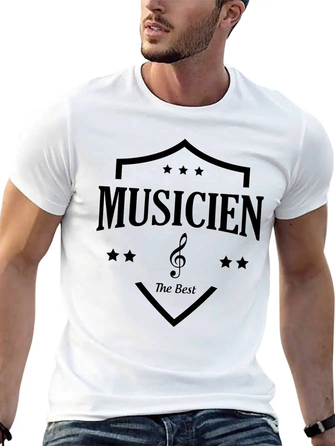 Musicien - Music Unisex Short Sleeve Soft Cotton T-Shirt – Casual Everyday Wear