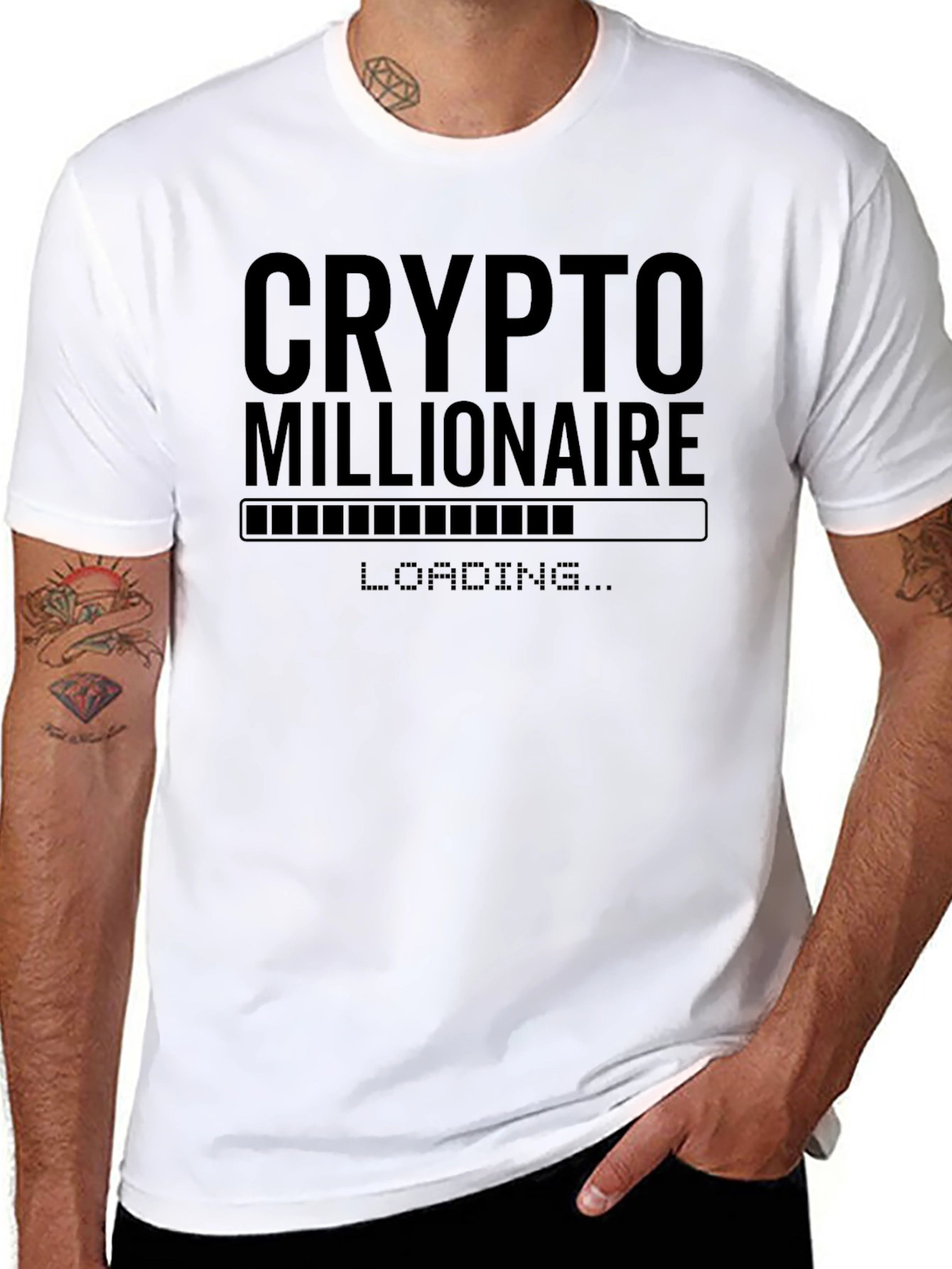 Crypto Millionaire Loading T-Shirt - Black