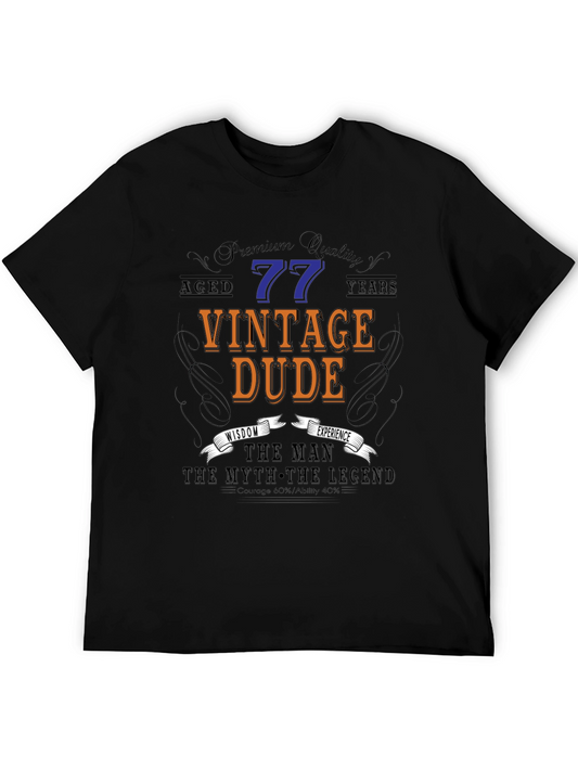 Vintage Dude 77th Birthday T-Shirt