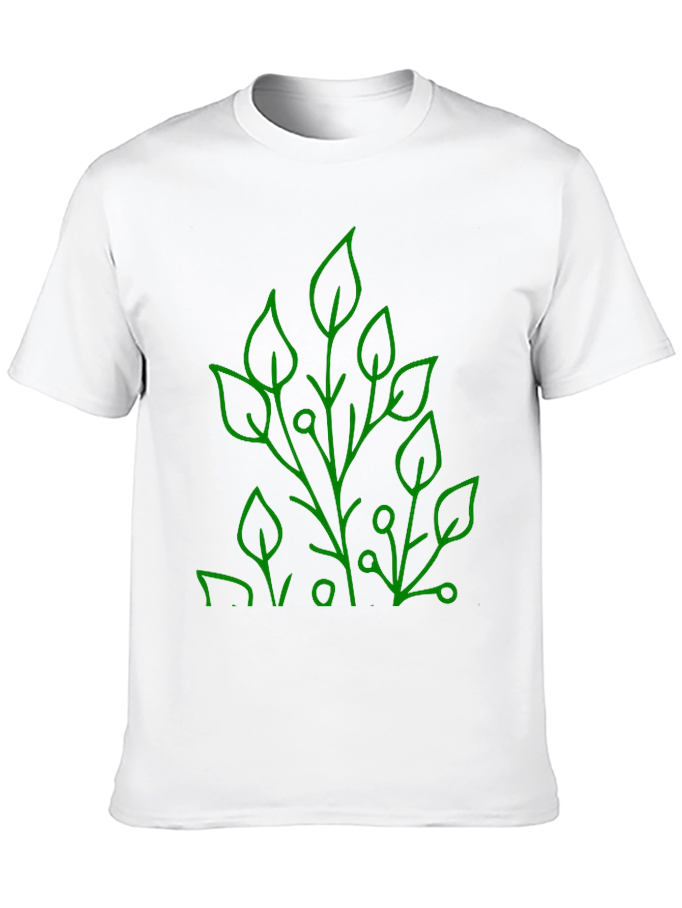 Nature Inspired Graphic Tee - Modern Leaf Design