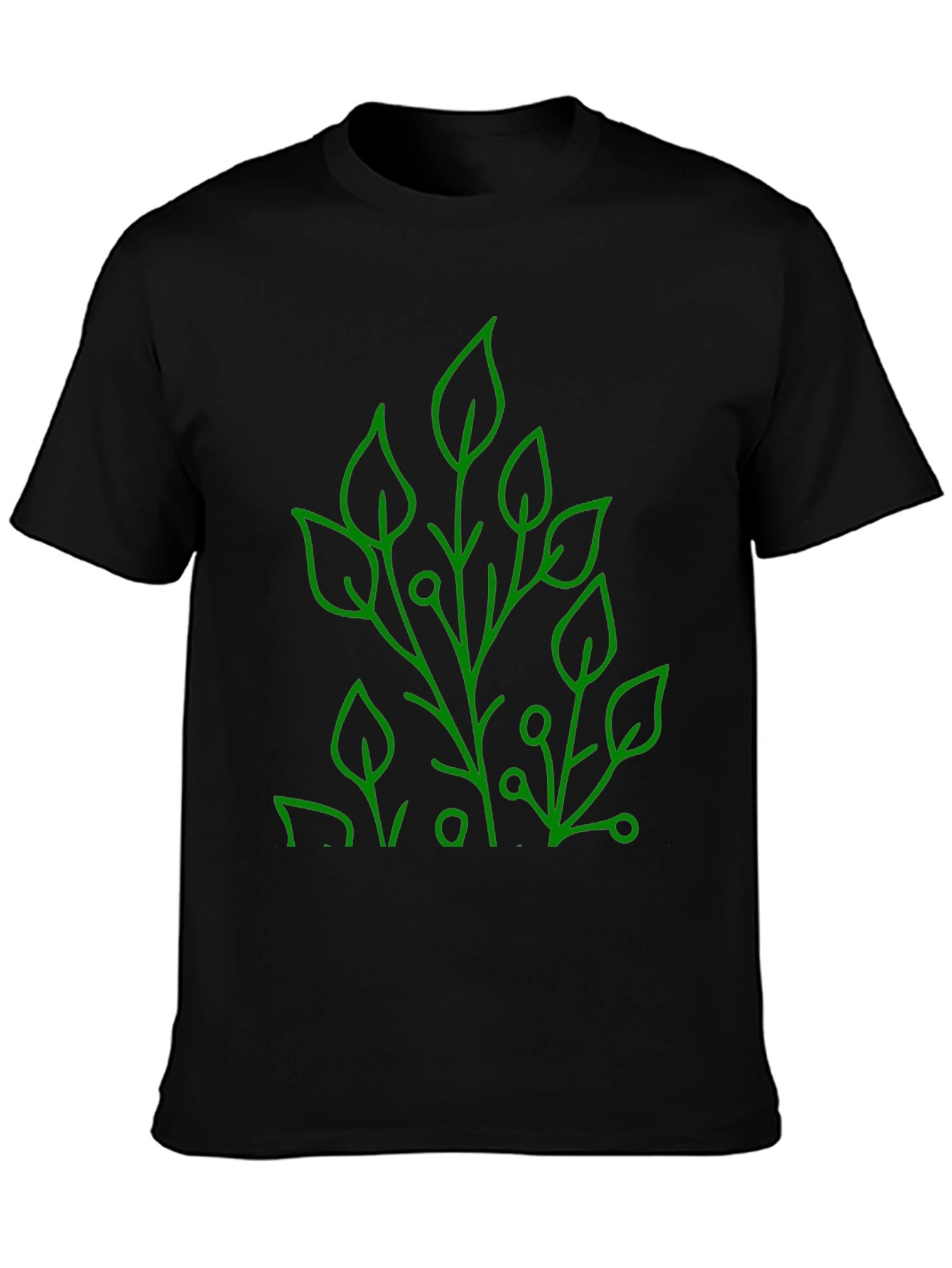 Nature Inspired Graphic Tee - Modern Leaf Design