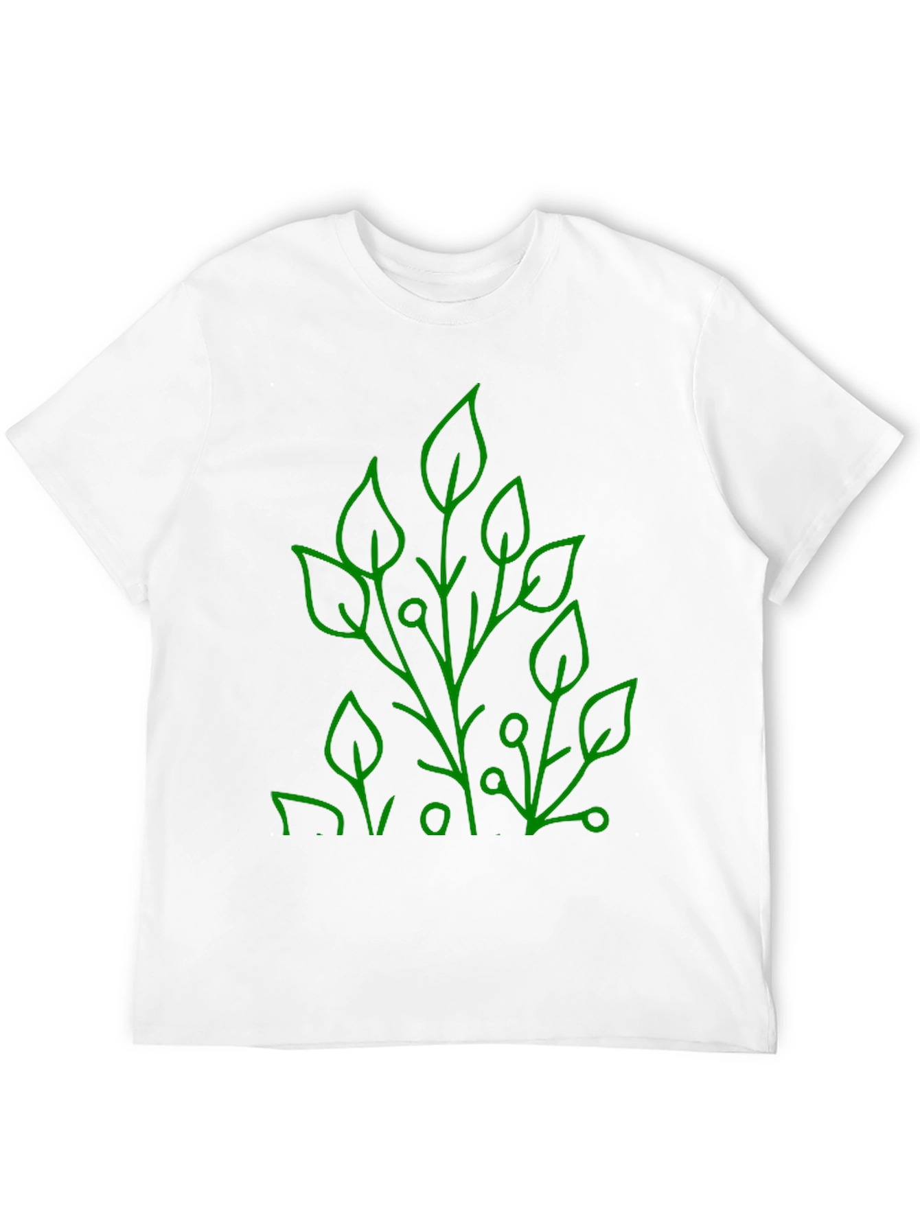 Nature Inspired Graphic Tee - Modern Leaf Design