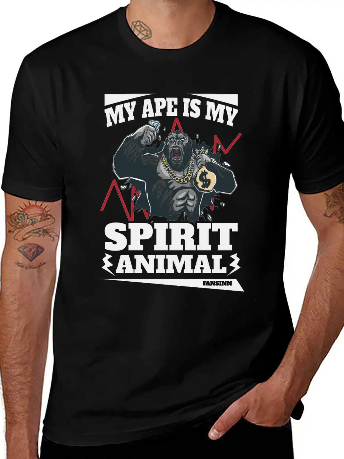 My Ape Is My Spirit Animal Essential Unisex Summer Tee – Soft Cotton Casual Fit