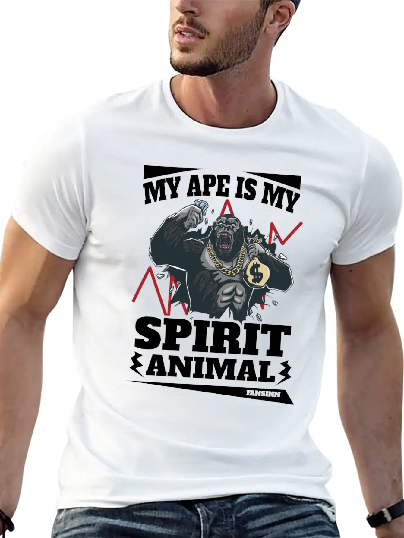 My Ape Is My Spirit Animal Essential Unisex Summer Tee – Soft Cotton Casual Fit
