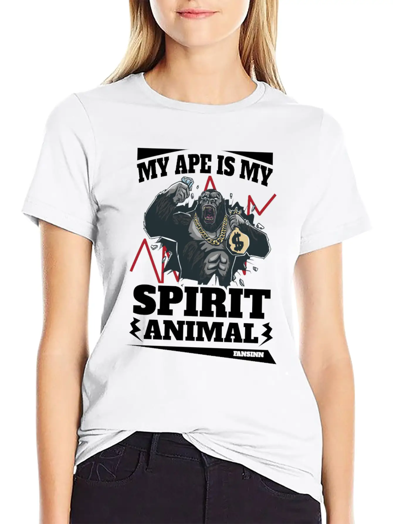 My Ape Is My Spirit Animal Essential Unisex Summer Tee – Soft Cotton Casual Fit