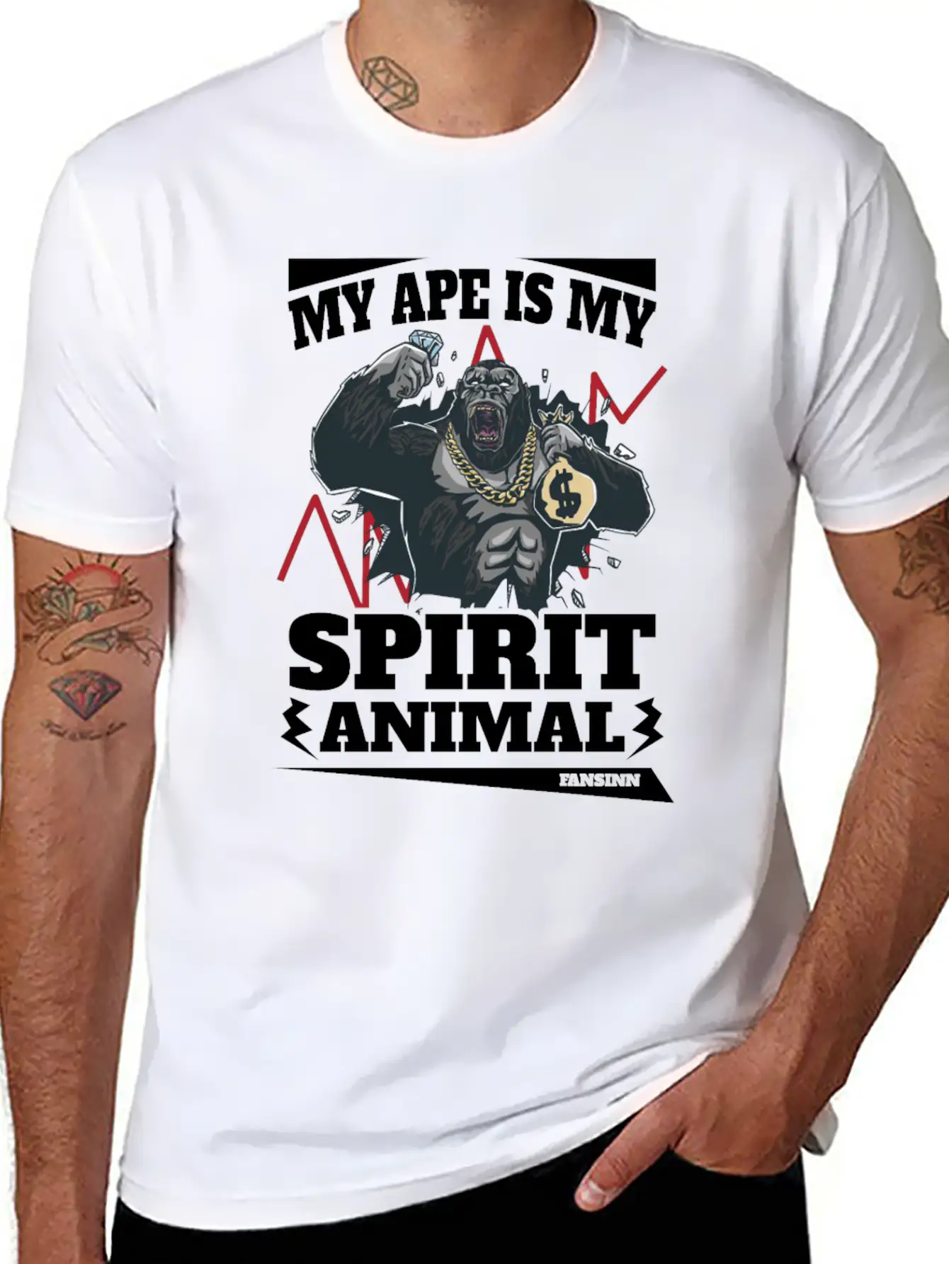 My Ape Is My Spirit Animal Essential Unisex Summer Tee – Soft Cotton Casual Fit