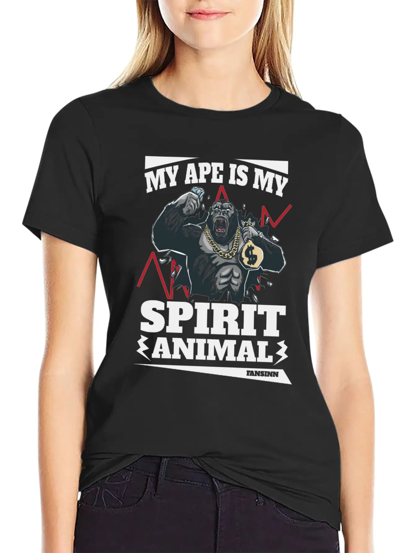My Ape Is My Spirit Animal Essential Unisex Summer Tee – Soft Cotton Casual Fit