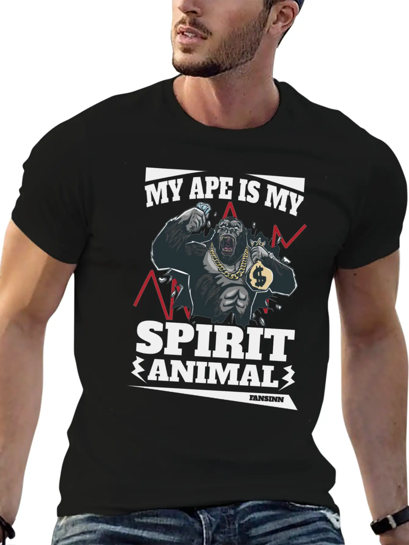 My Ape Is My Spirit Animal Essential Unisex Summer Tee – Soft Cotton Casual Fit