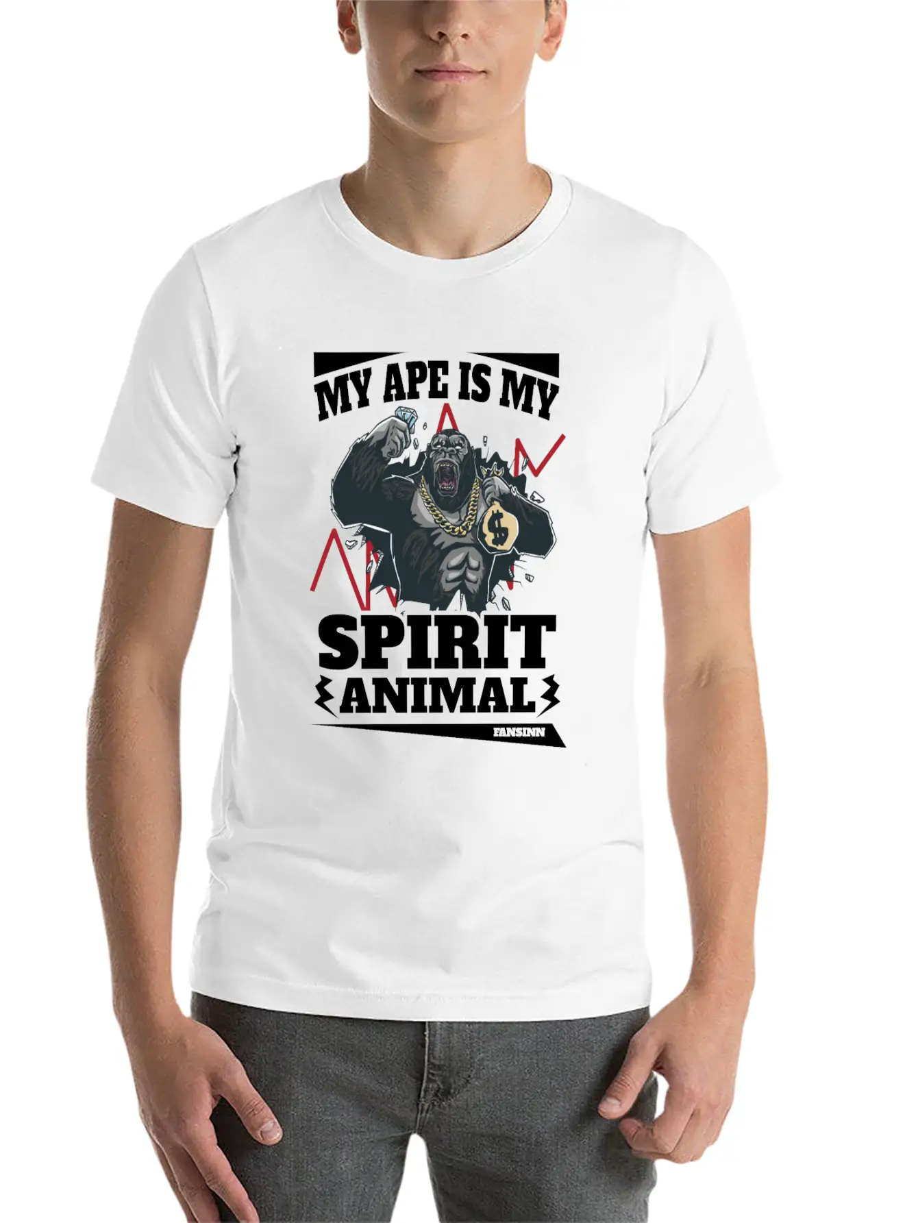 My Ape Is My Spirit Animal Essential Unisex Summer Tee – Soft Cotton Casual Fit