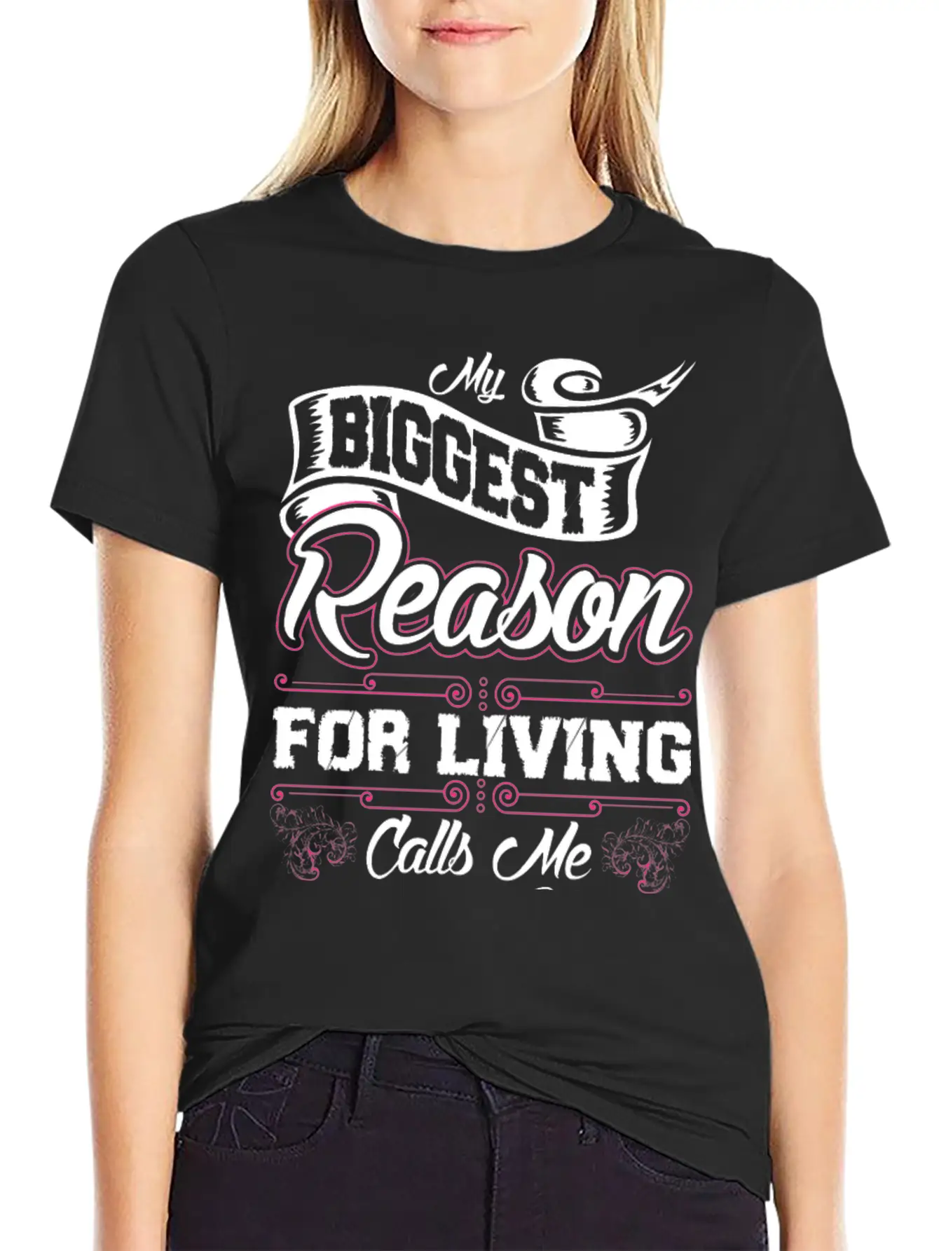 My Biggest Reason For Living Calls Me Nanma Unisex Short Sleeve Soft Cotton T-Shirt – Casual Everyday Wear