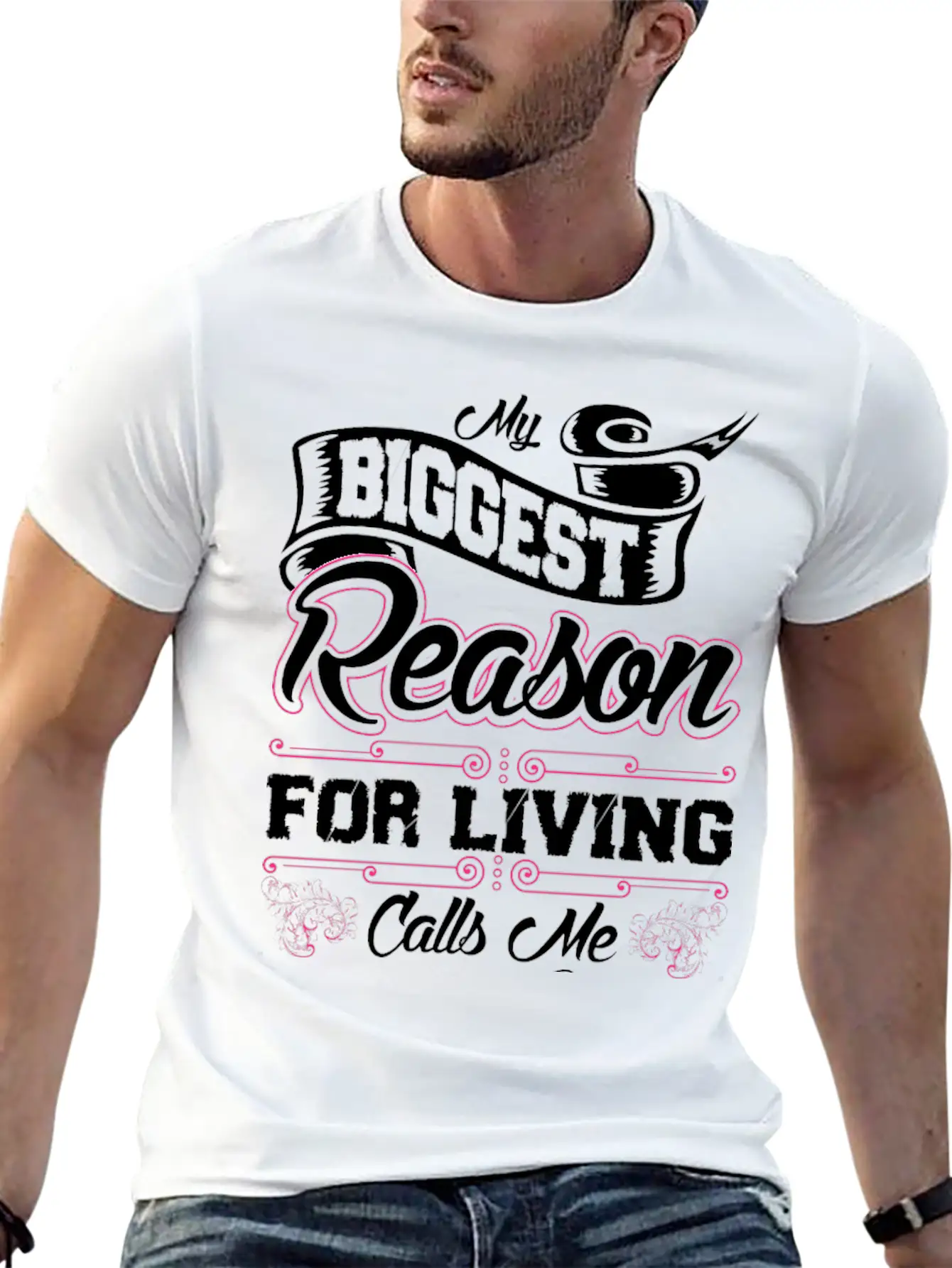 My Biggest Reason For Living Calls Me Nanma Unisex Short Sleeve Soft Cotton T-Shirt – Casual Everyday Wear