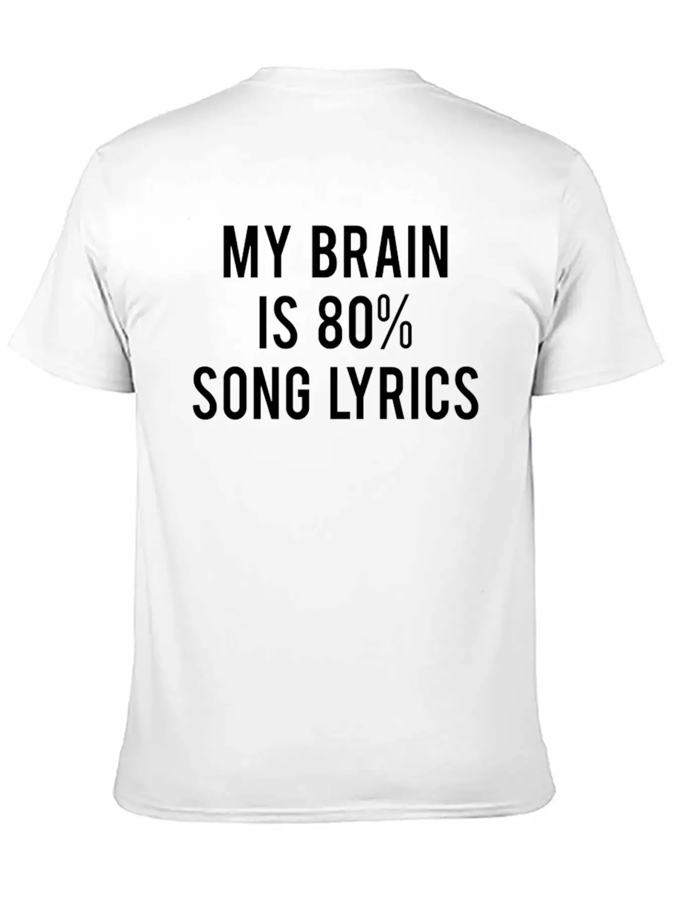 My Brain 80 Song Lyrics Stylish Everyday T-Shirt – Unisex Basic Cotton Tee