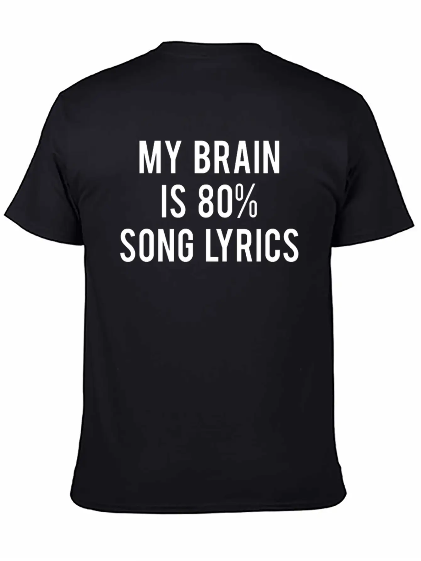 My Brain 80 Song Lyrics Stylish Everyday T-Shirt – Unisex Basic Cotton Tee
