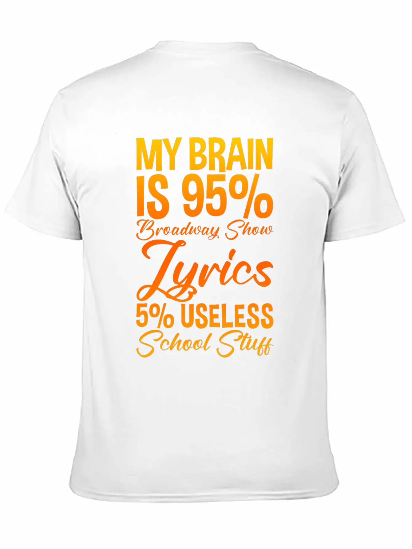 My Brain Is 95% Broadway Show Lyrics 2 Basic Graphic T-Shirt – Daily Comfort In Soft Cotton