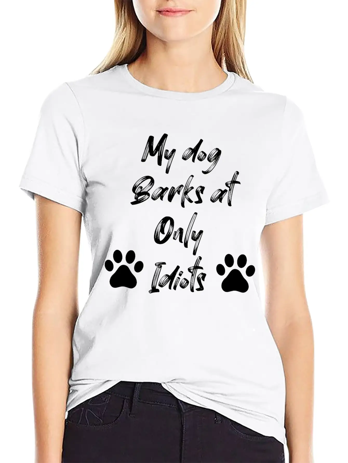 My Dog Barks At Only Idiots Unisex Casual T-Shirt – Clean Design For Daily Comfort
