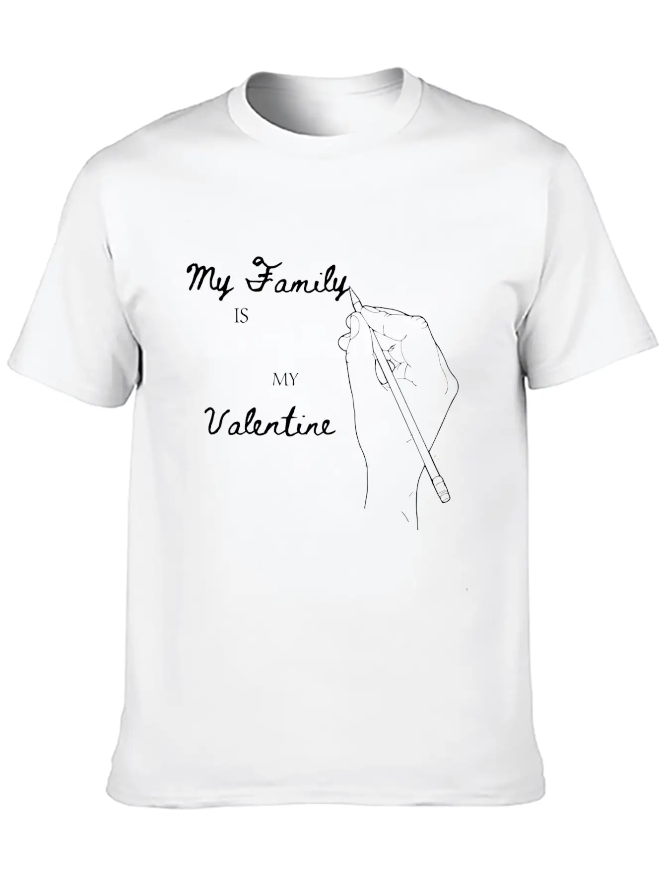 My Family Is My Valentine Comfortable Minimalist Graphic Tee – Summer Style Essential