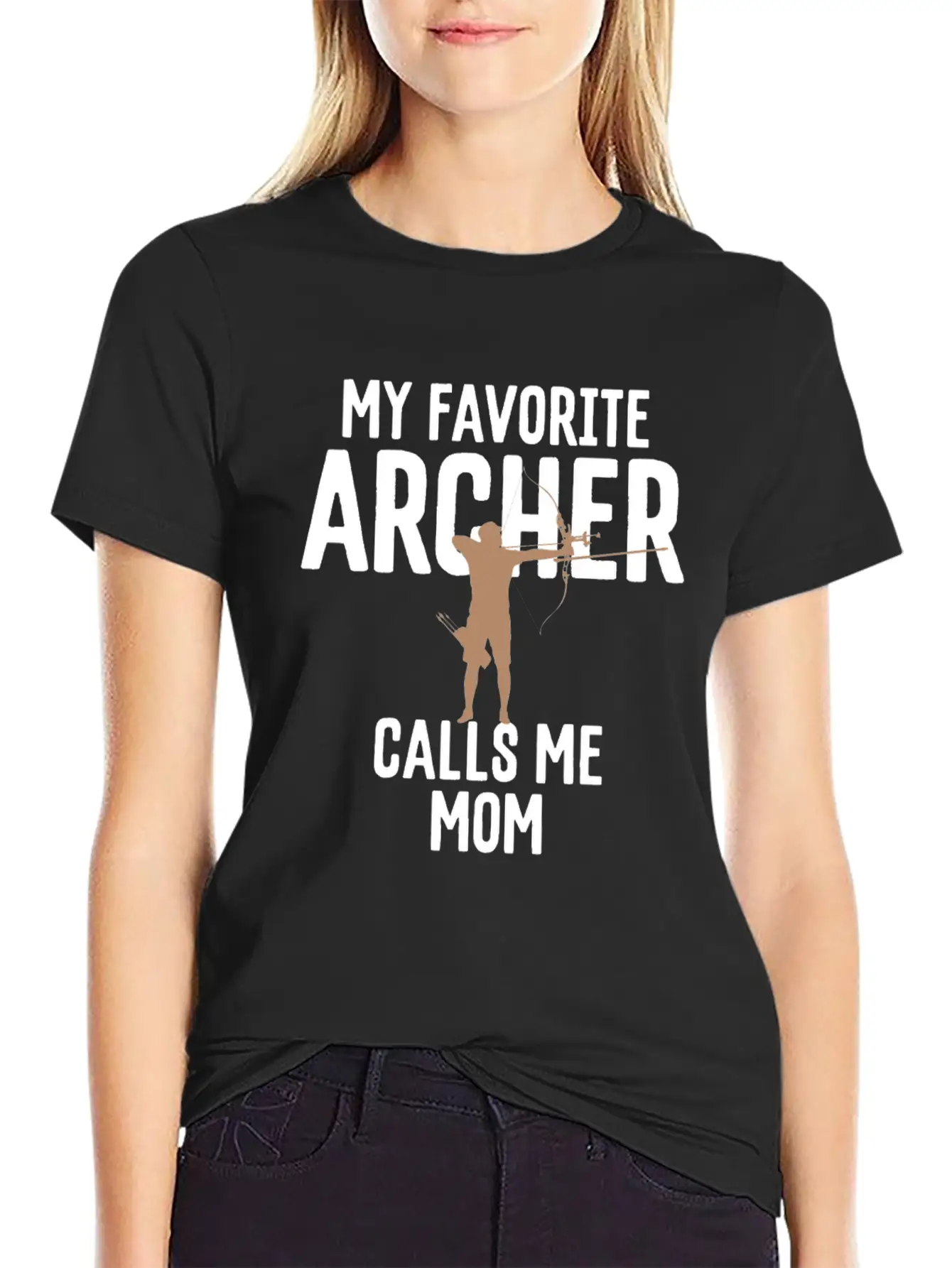 My Favorite Archer Calls Me Mom Archery Gift Unisex Short Sleeve Soft Cotton T-Shirt – Casual Everyday Wear