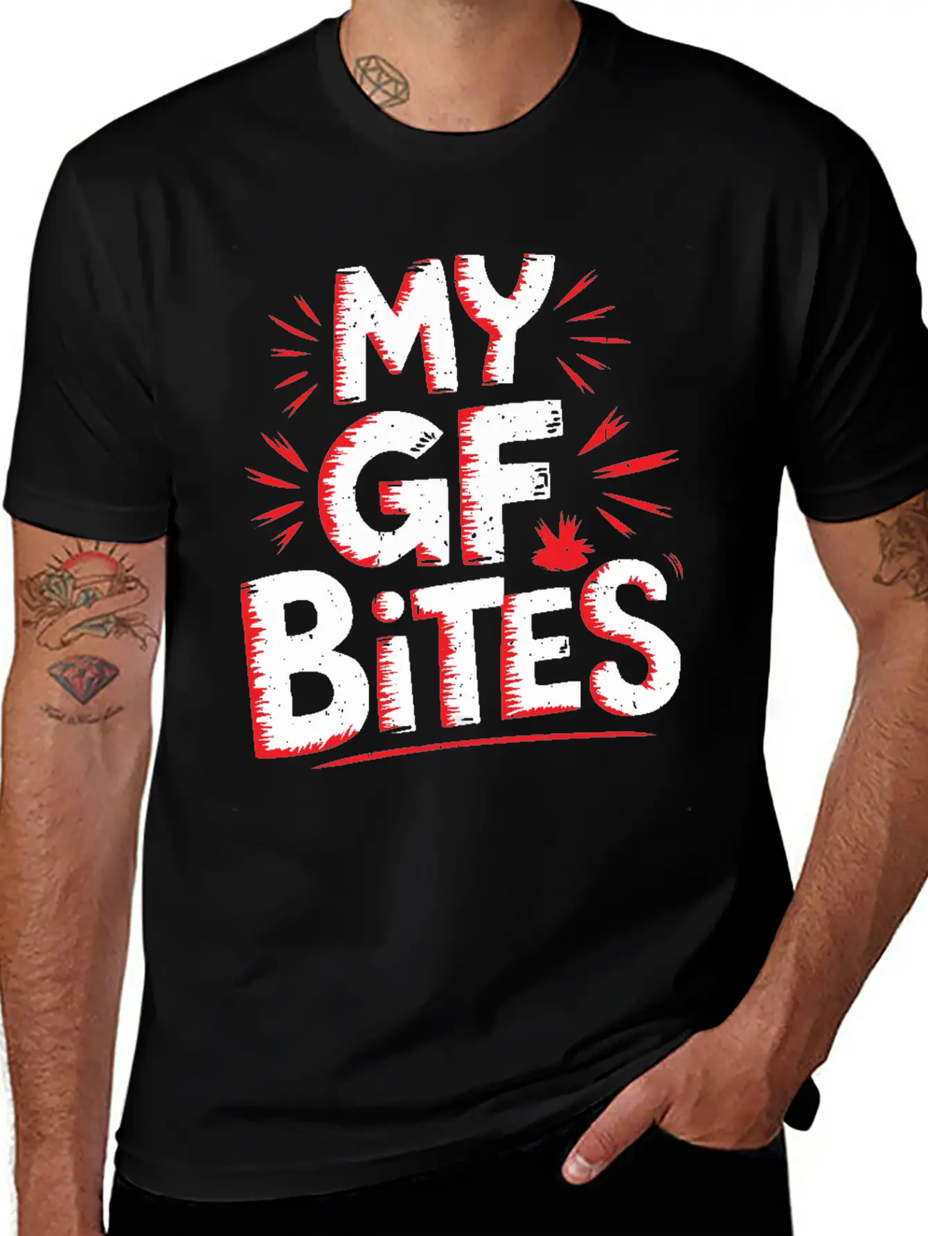 My GF Bites 5 Stylish Everyday T-Shirt – Unisex Basic Cotton Tee