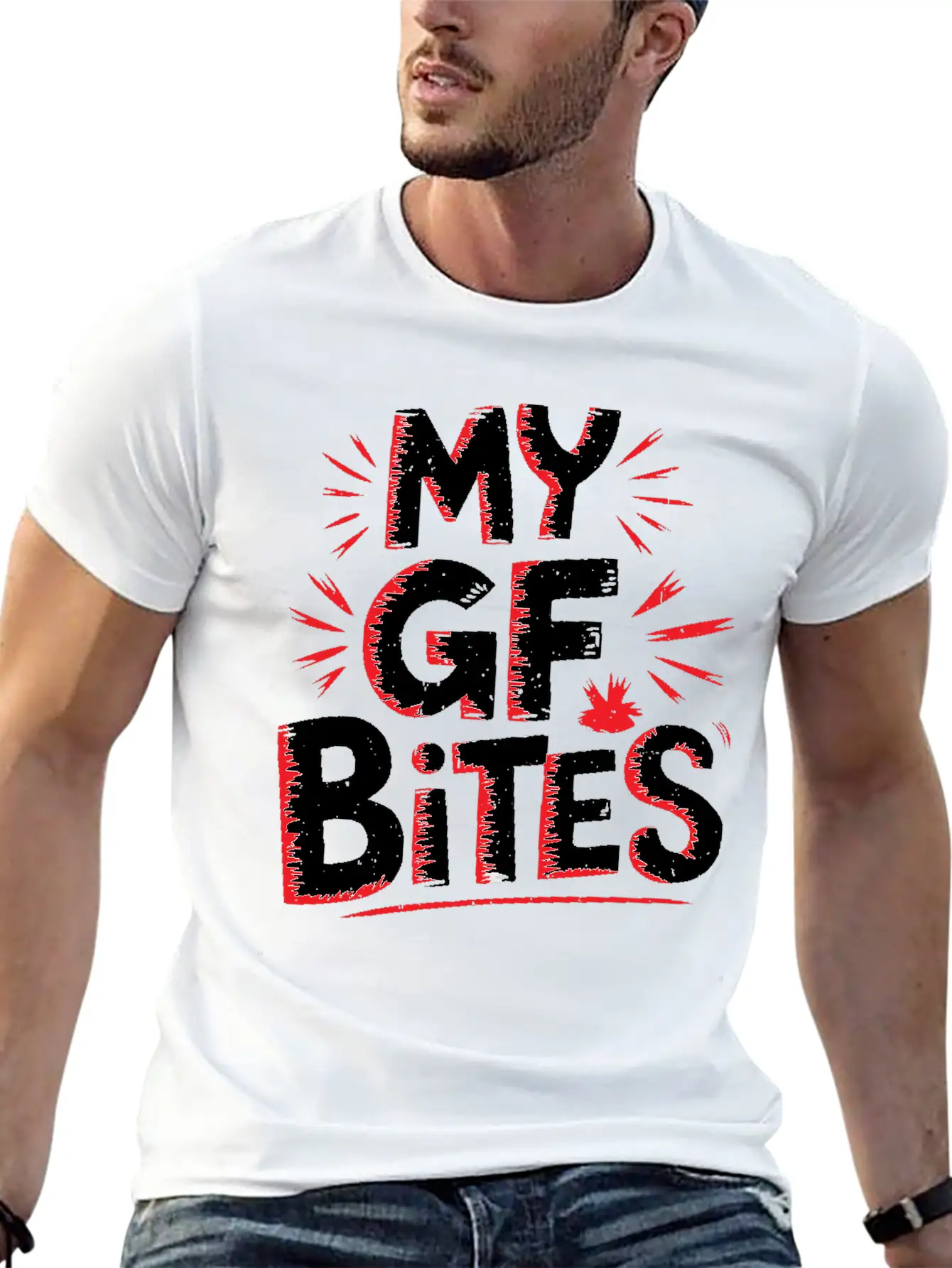 My GF Bites 5 Stylish Everyday T-Shirt – Unisex Basic Cotton Tee