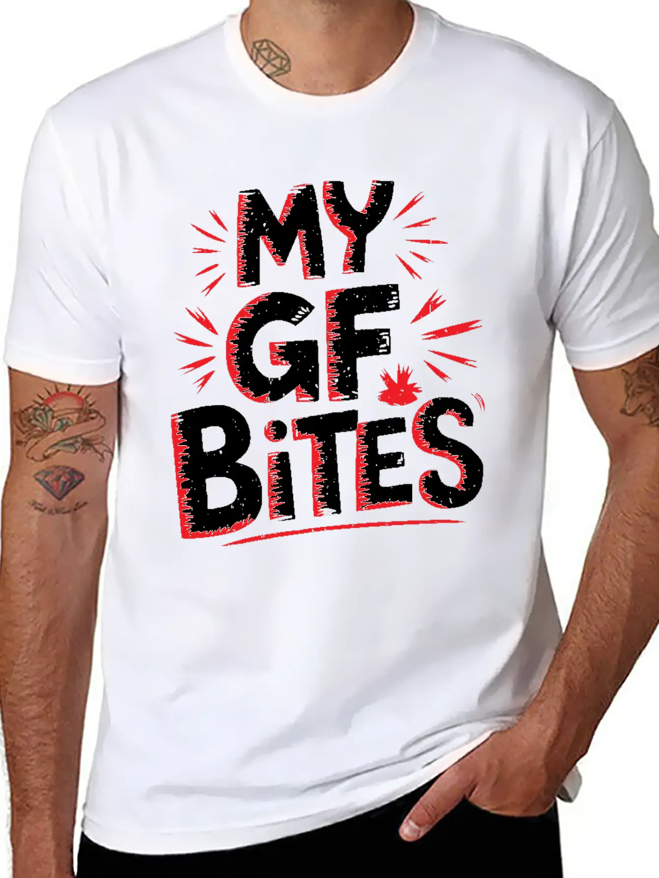 My GF Bites 5 Stylish Everyday T-Shirt – Unisex Basic Cotton Tee