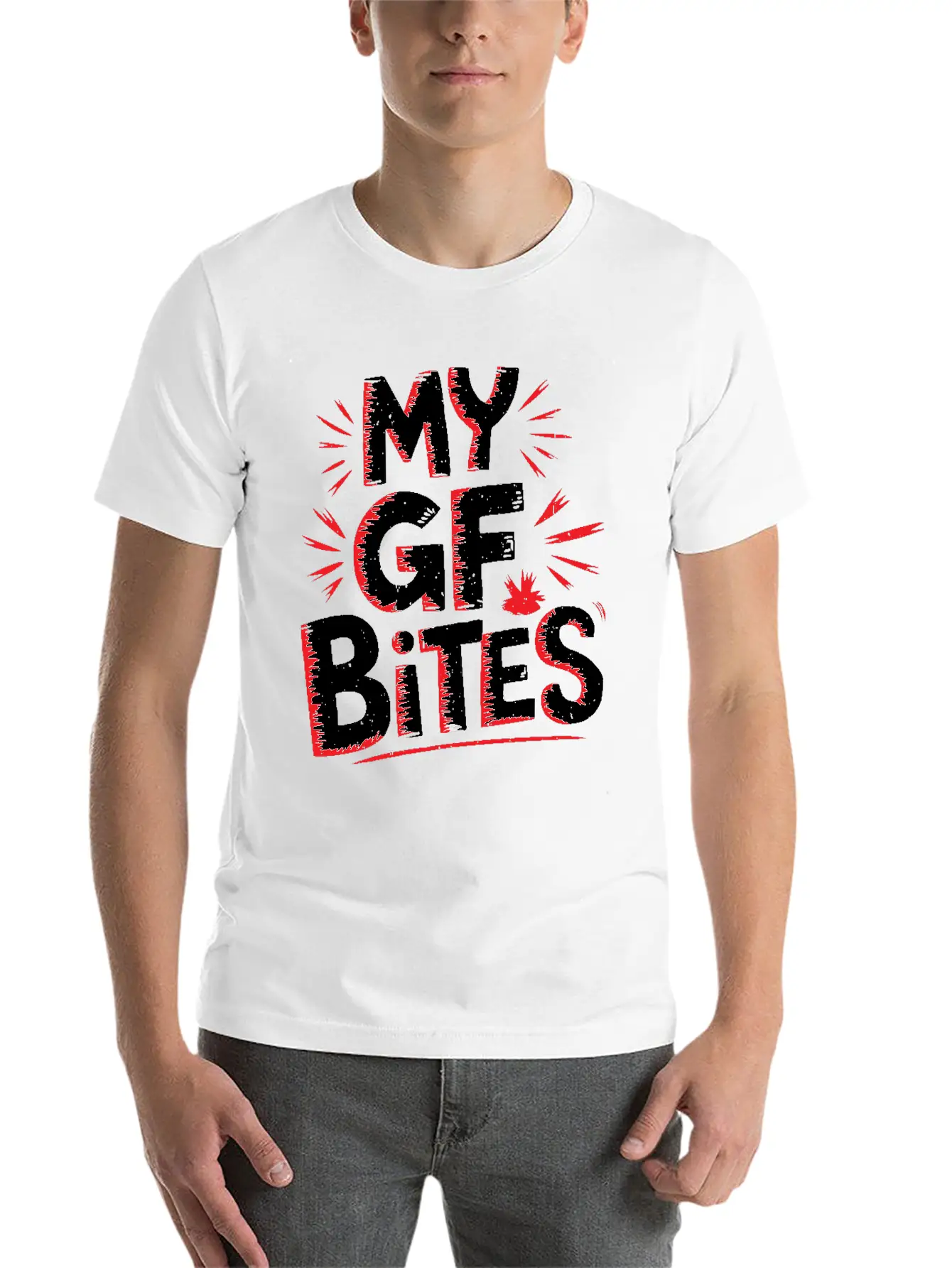 My GF Bites 5 Stylish Everyday T-Shirt – Unisex Basic Cotton Tee