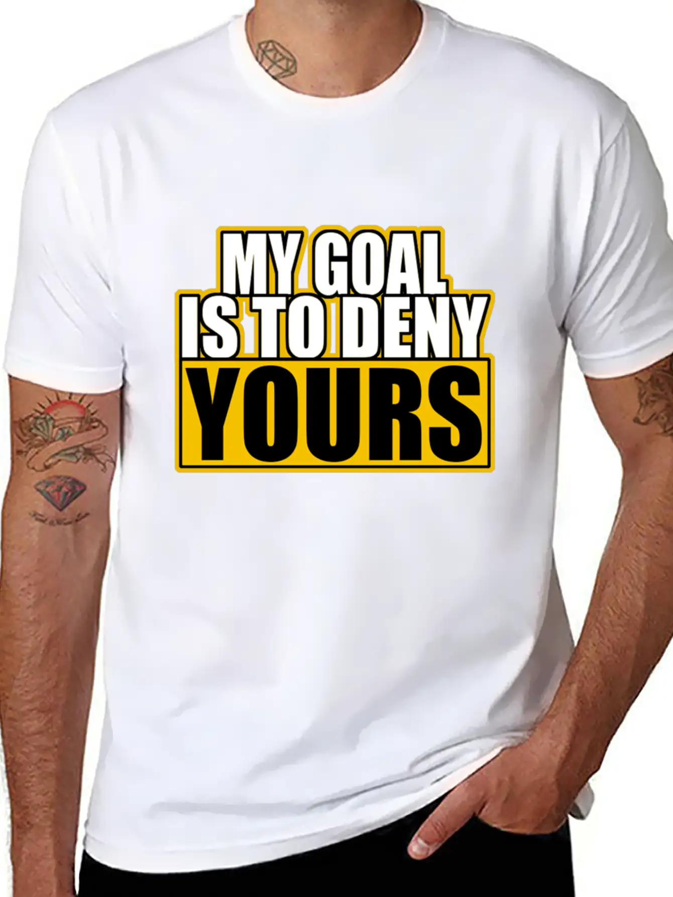 My Goal Is To Deny Yours Stylish Everyday T-Shirt – Unisex Basic Cotton Tee