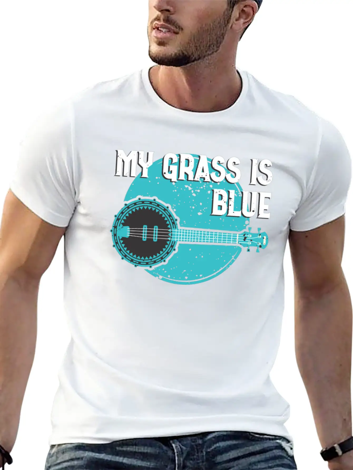My Grass Is Blue Basic Graphic T-Shirt – Daily Comfort In Soft Cotton