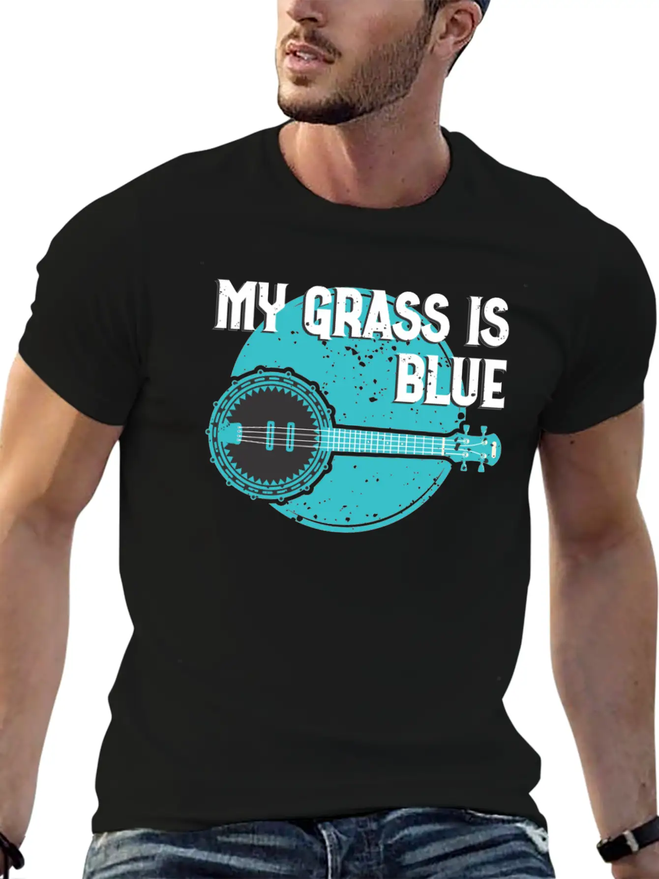 My Grass Is Blue Basic Graphic T-Shirt – Daily Comfort In Soft Cotton
