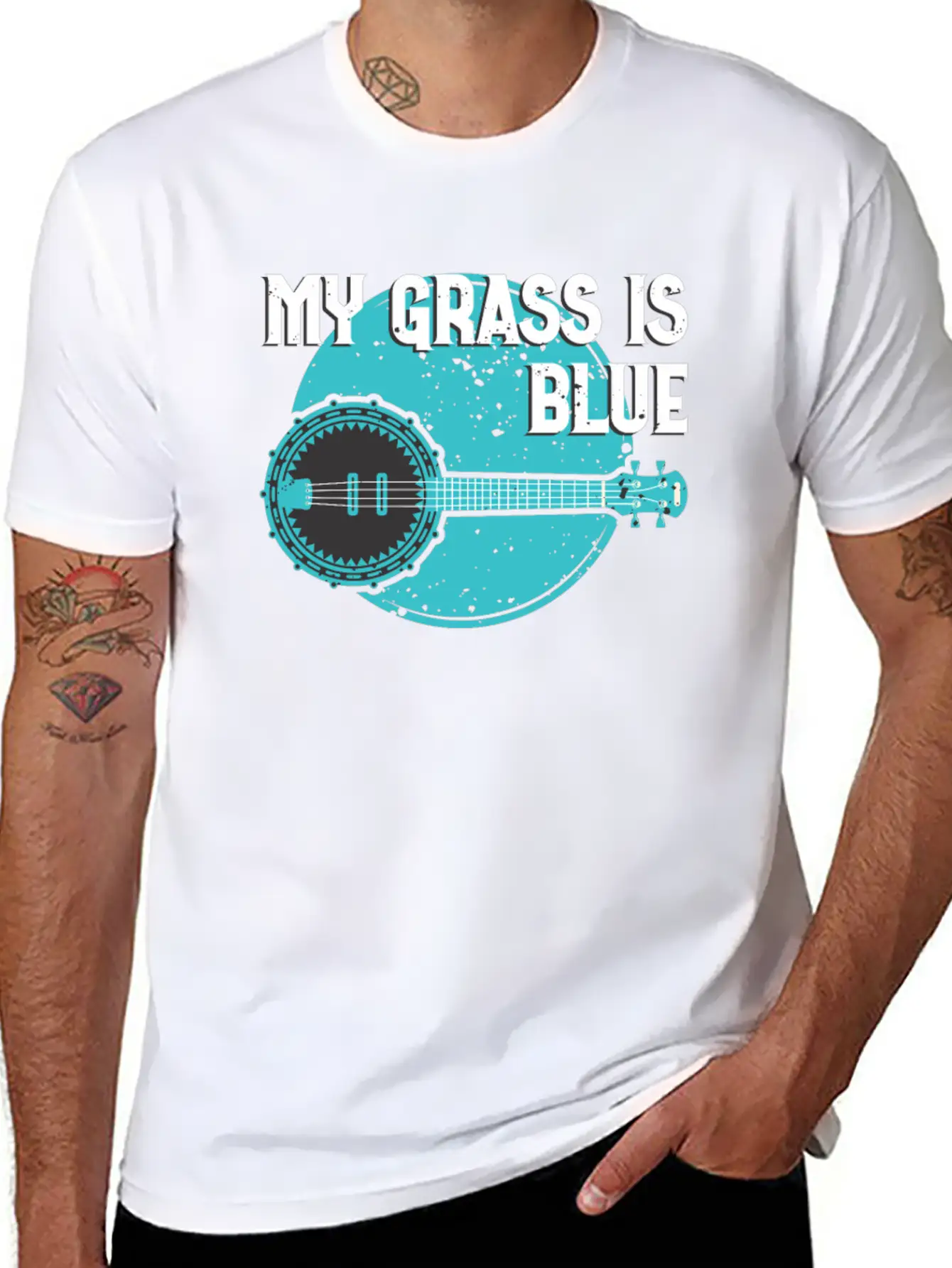 My Grass Is Blue Basic Graphic T-Shirt – Daily Comfort In Soft Cotton