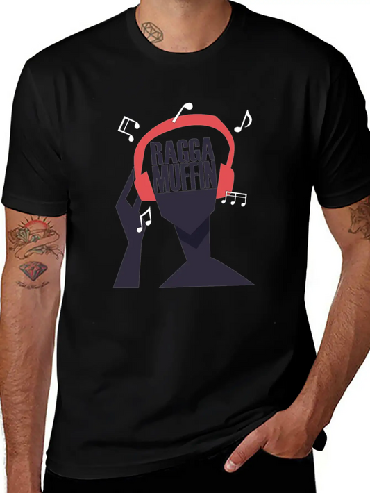 My Headphones Plays Only Raggamuffin Basic Graphic T-Shirt – Daily Comfort In Soft Cotton