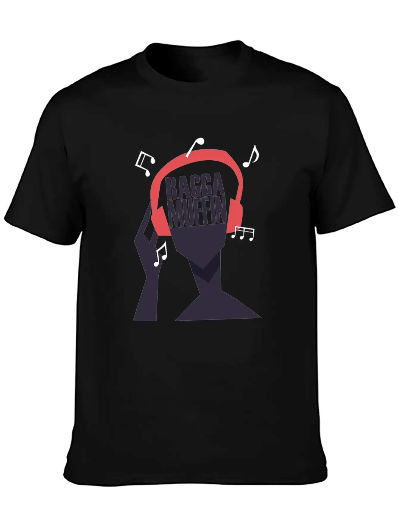 My Headphones Plays Only Raggamuffin Basic Graphic T-Shirt – Daily Comfort In Soft Cotton