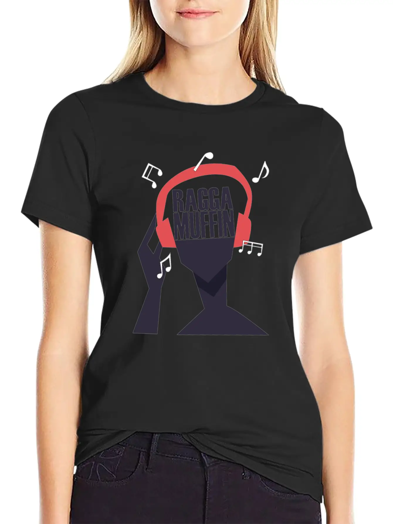 My Headphones Plays Only Raggamuffin Basic Graphic T-Shirt – Daily Comfort In Soft Cotton