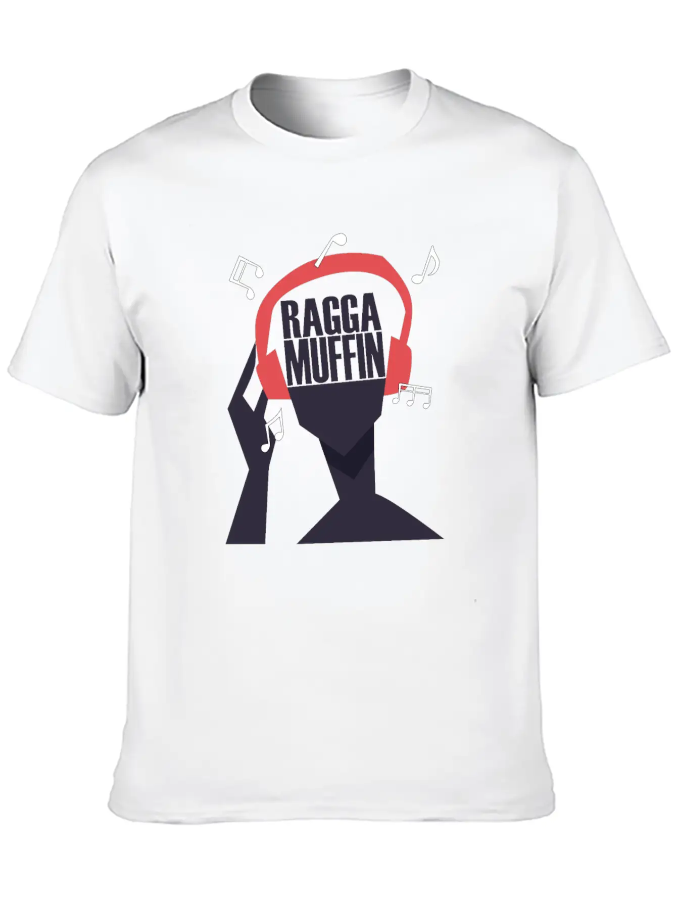 My Headphones Plays Only Raggamuffin Basic Graphic T-Shirt – Daily Comfort In Soft Cotton