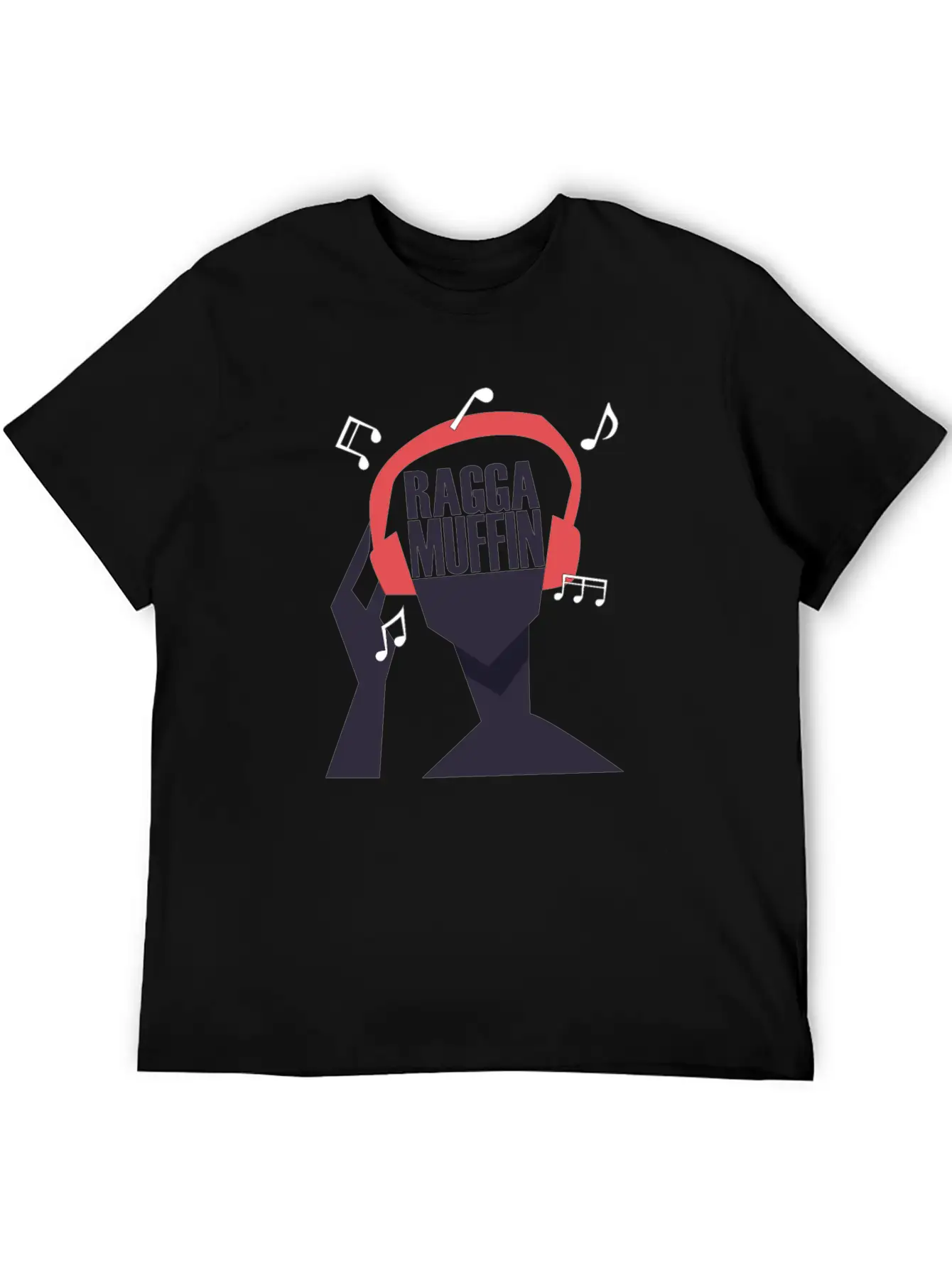 My Headphones Plays Only Raggamuffin Basic Graphic T-Shirt – Daily Comfort In Soft Cotton