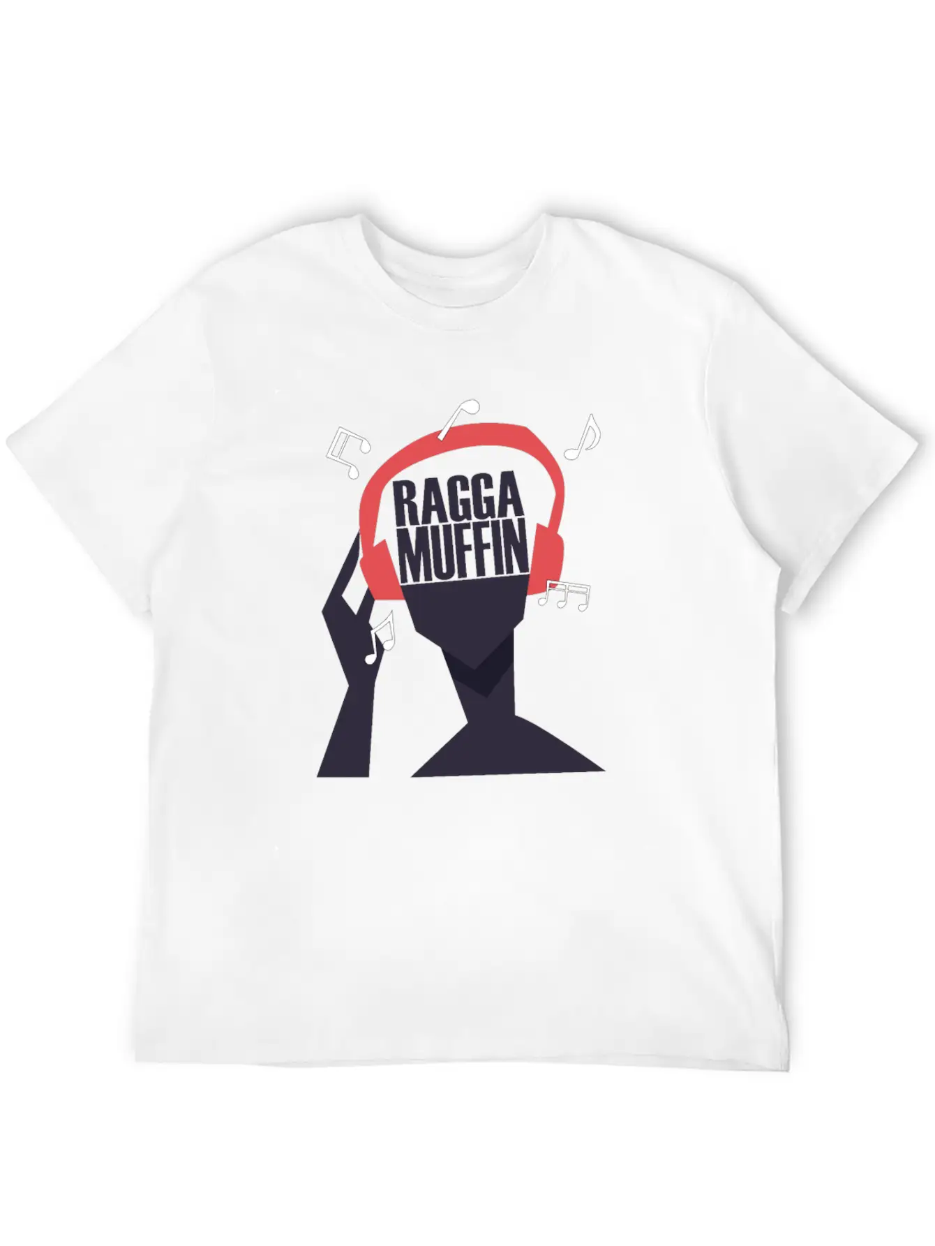 My Headphones Plays Only Raggamuffin Basic Graphic T-Shirt – Daily Comfort In Soft Cotton