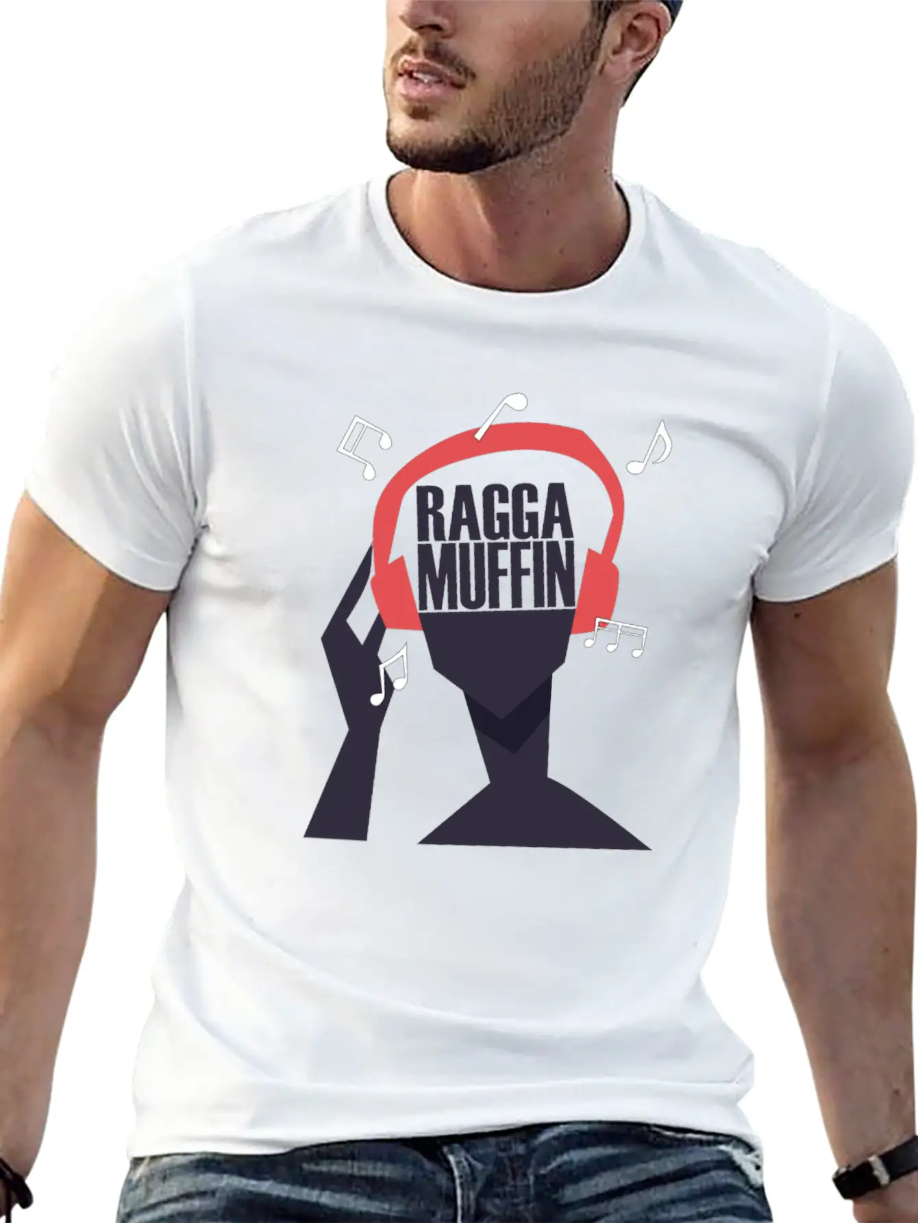My Headphones Plays Only Raggamuffin Basic Graphic T-Shirt – Daily Comfort In Soft Cotton