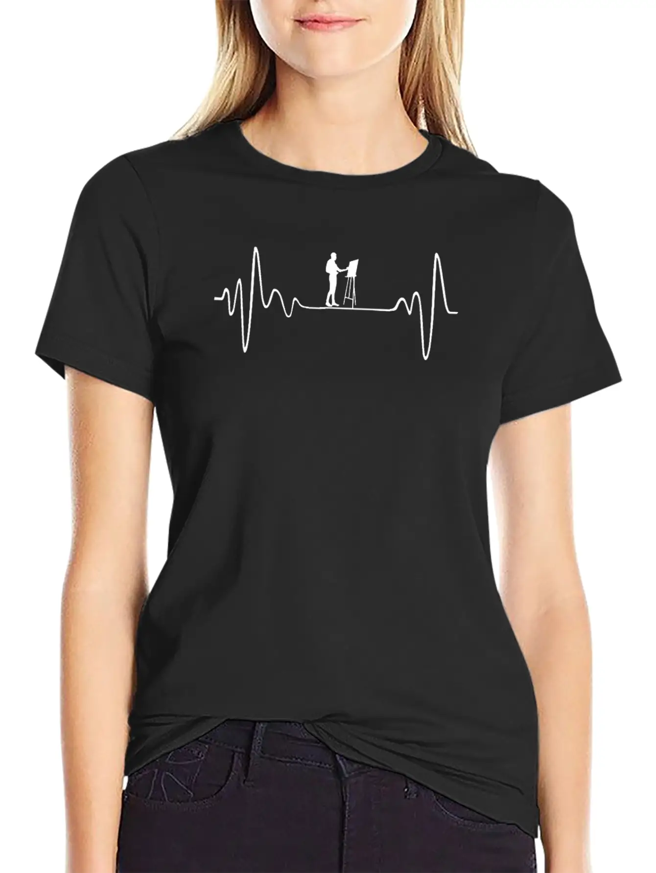 MY HEART BEATS FOR PAINTING Timeless Short Sleeve Tee – Comfy And Minimalist Design