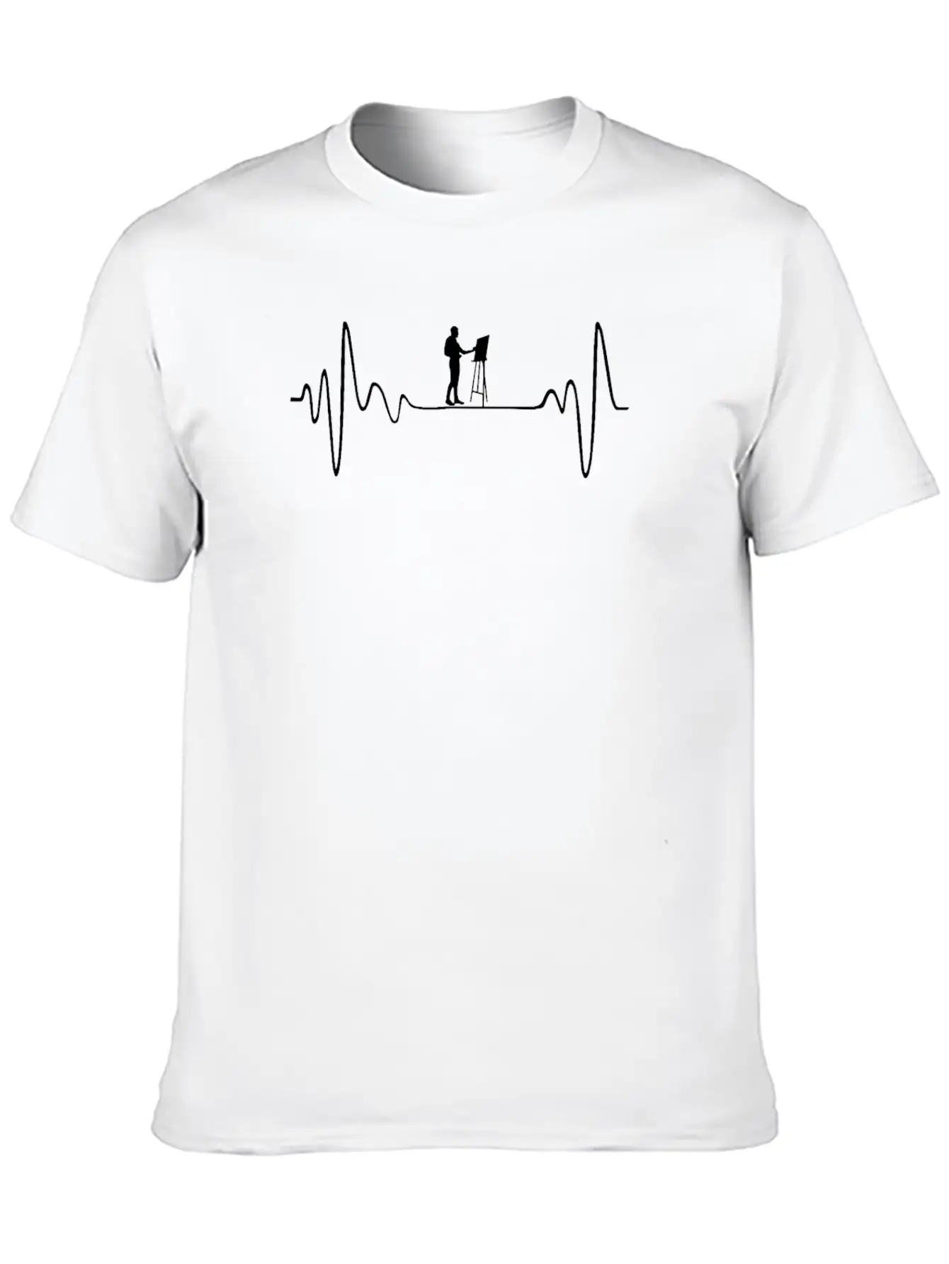 MY HEART BEATS FOR PAINTING Timeless Short Sleeve Tee – Comfy And Minimalist Design