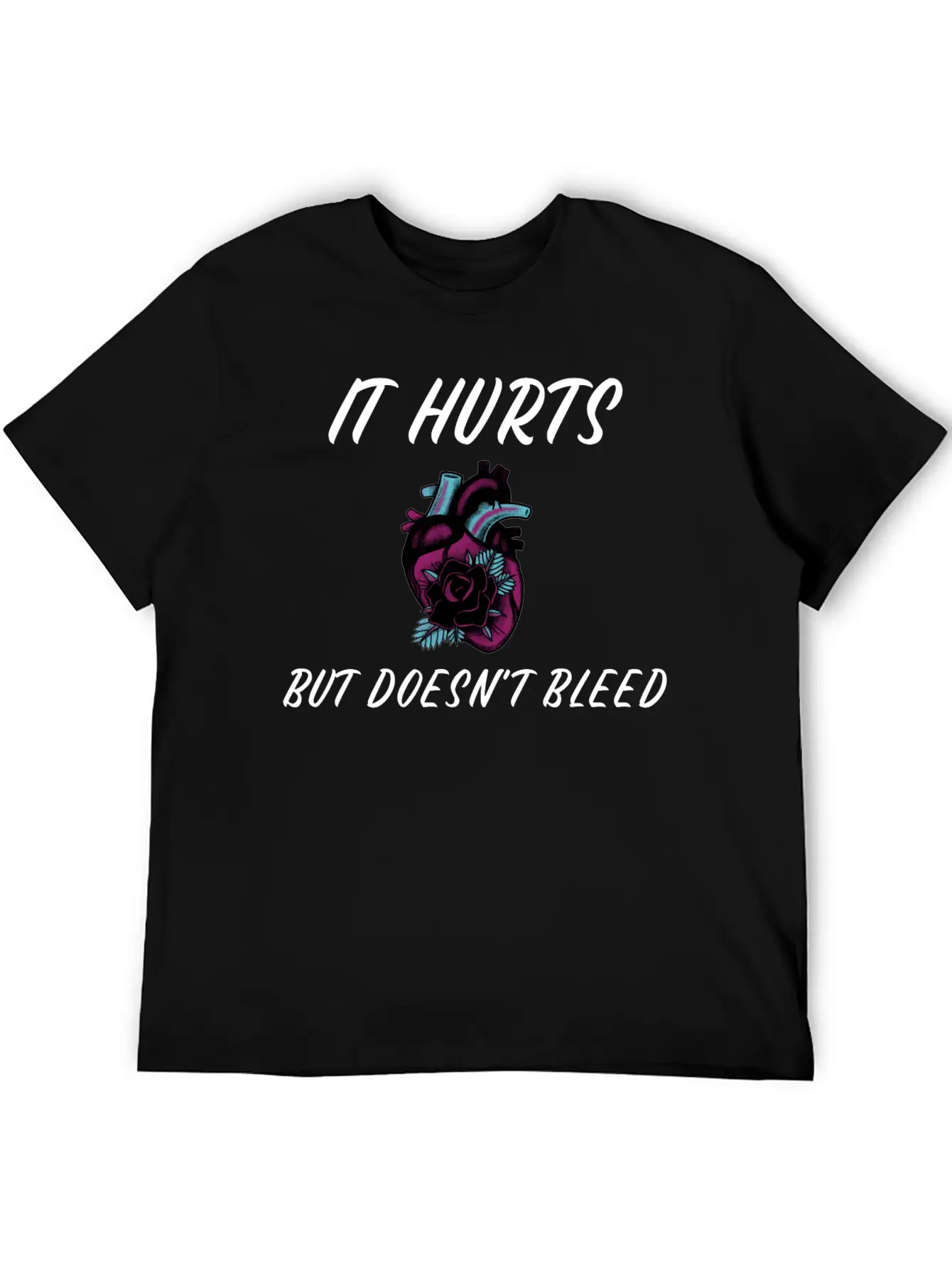 My Heart Hurts But Doesn't Bleed T Shirt Unisex Short Sleeve Soft Cotton T-Shirt – Casual Everyday Wear