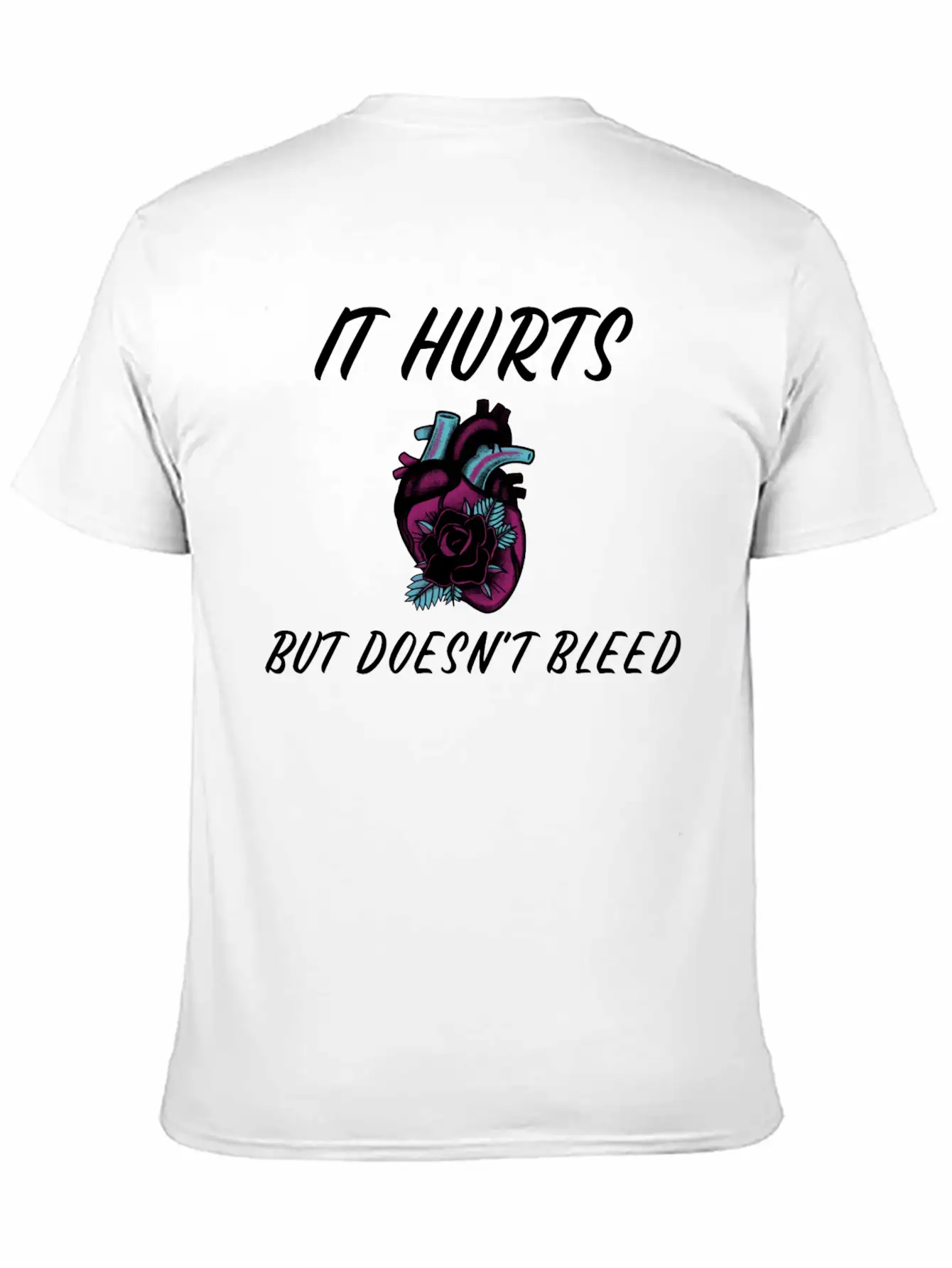 My Heart Hurts But Doesn't Bleed T Shirt Unisex Short Sleeve Soft Cotton T-Shirt – Casual Everyday Wear