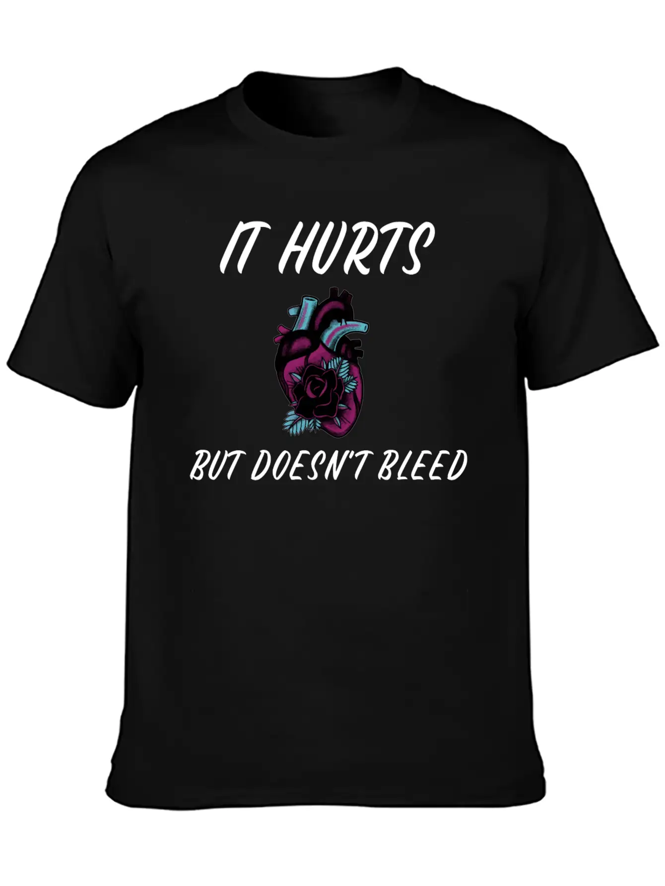 My Heart Hurts But Doesn't Bleed T Shirt Unisex Short Sleeve Soft Cotton T-Shirt – Casual Everyday Wear