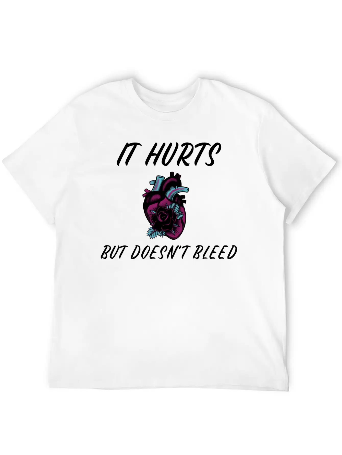 My Heart Hurts But Doesn't Bleed T Shirt Unisex Short Sleeve Soft Cotton T-Shirt – Casual Everyday Wear