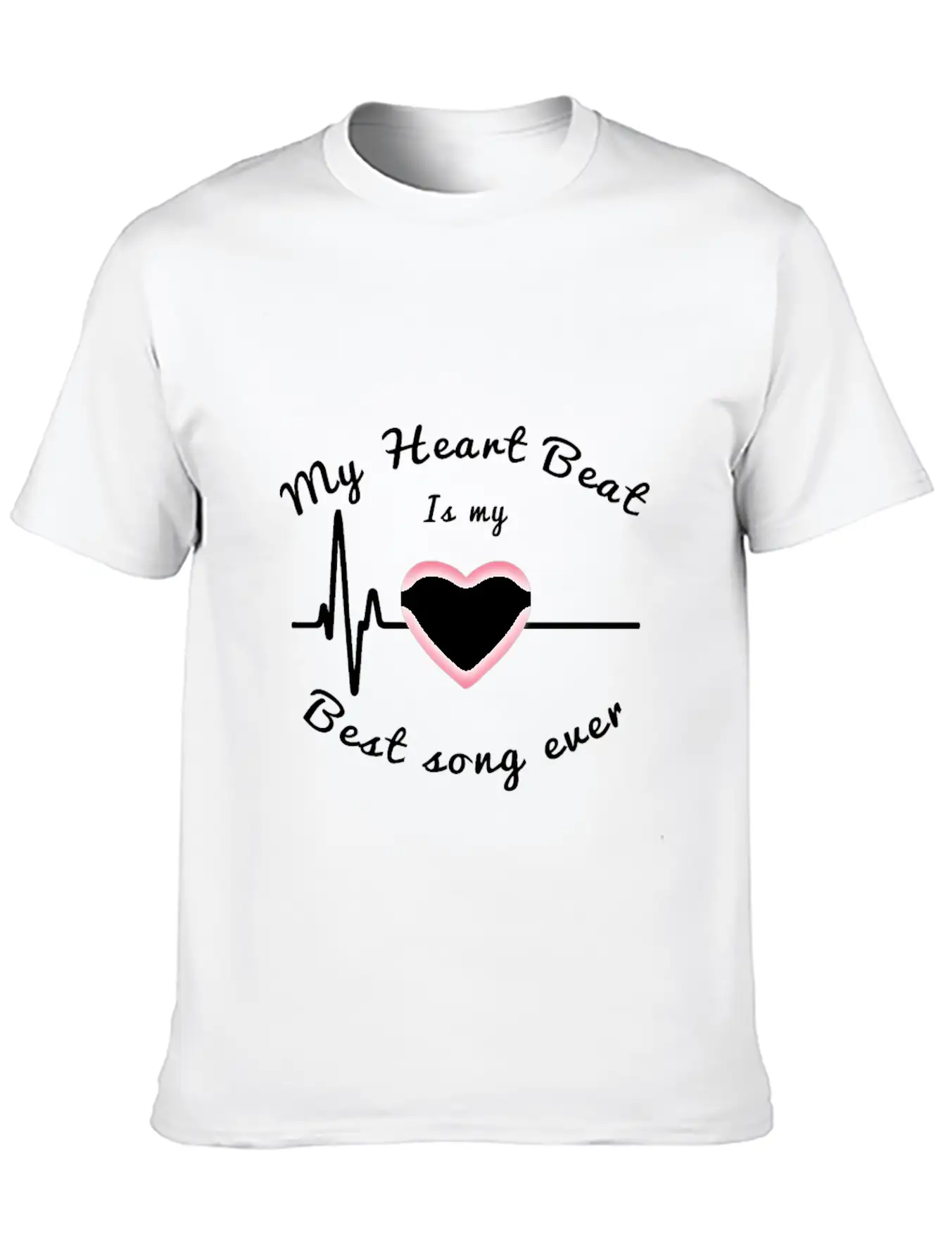 My Heartbeat Is My Best Song Ever Timeless Short Sleeve Tee – Comfy And Minimalist Design