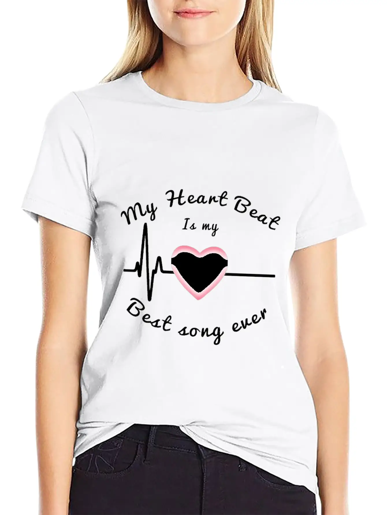 My Heartbeat Is My Best Song Ever Timeless Short Sleeve Tee – Comfy And Minimalist Design