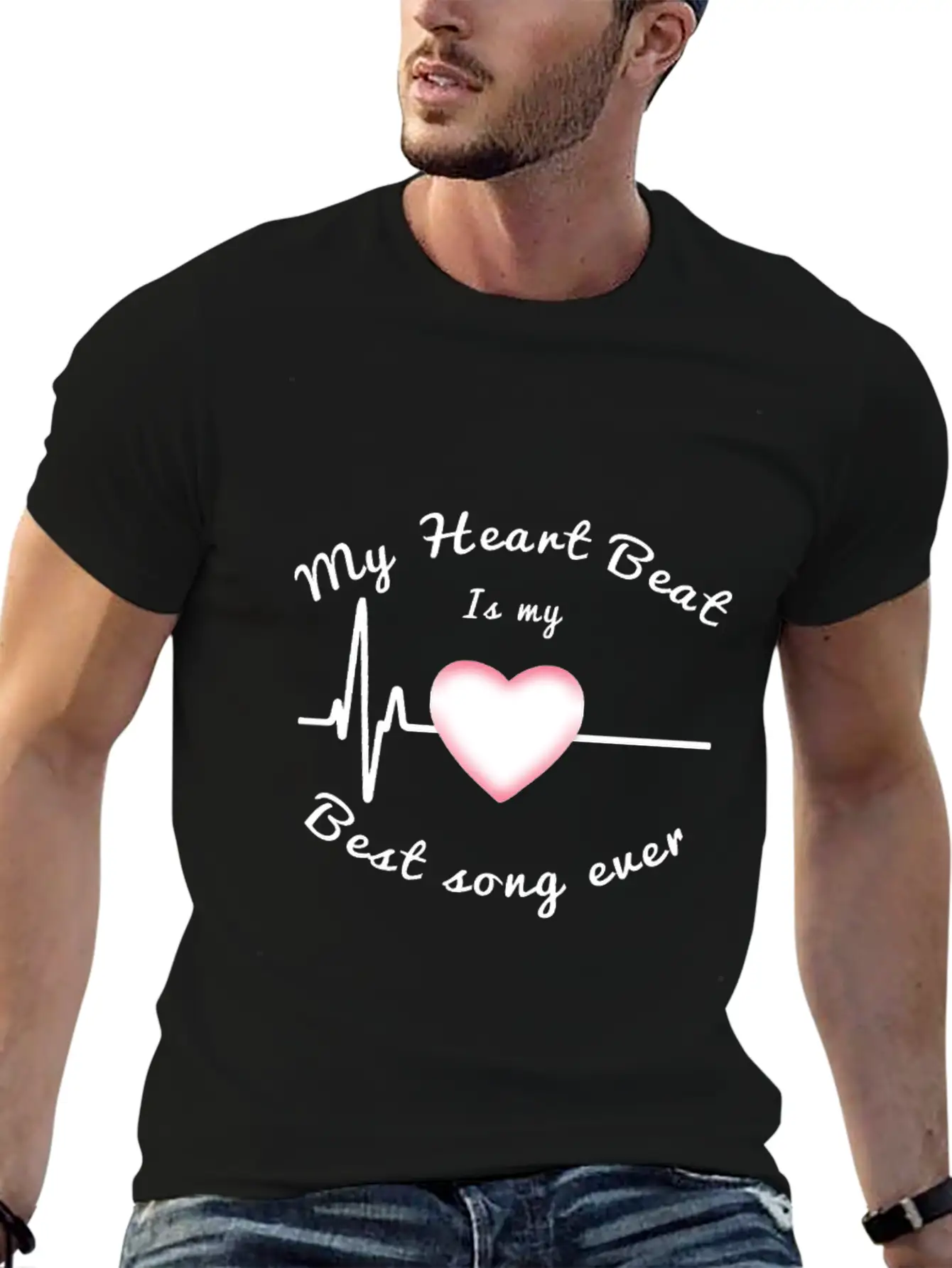 My Heartbeat Is My Best Song Ever Timeless Short Sleeve Tee – Comfy And Minimalist Design