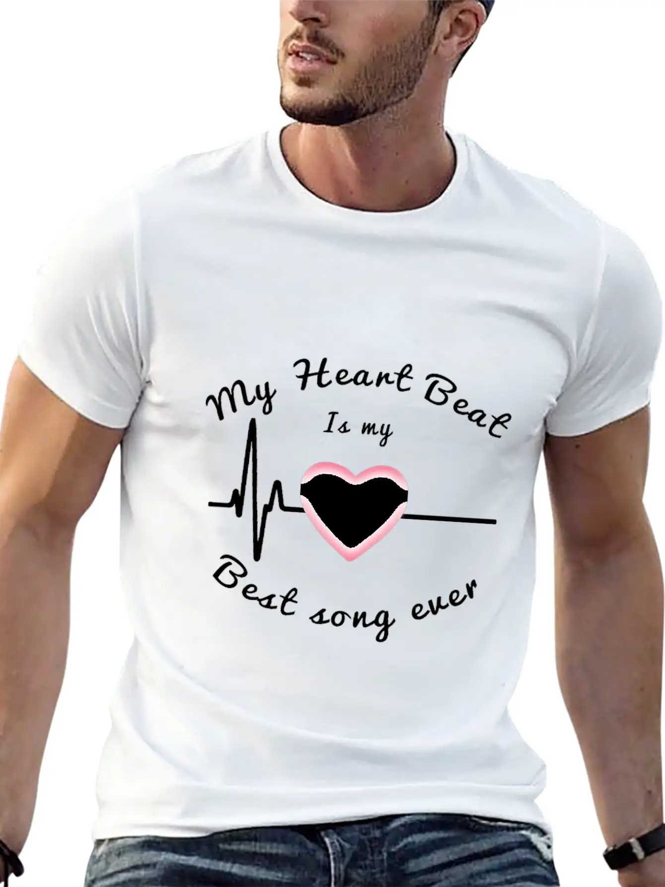 My Heartbeat Is My Best Song Ever Timeless Short Sleeve Tee – Comfy And Minimalist Design