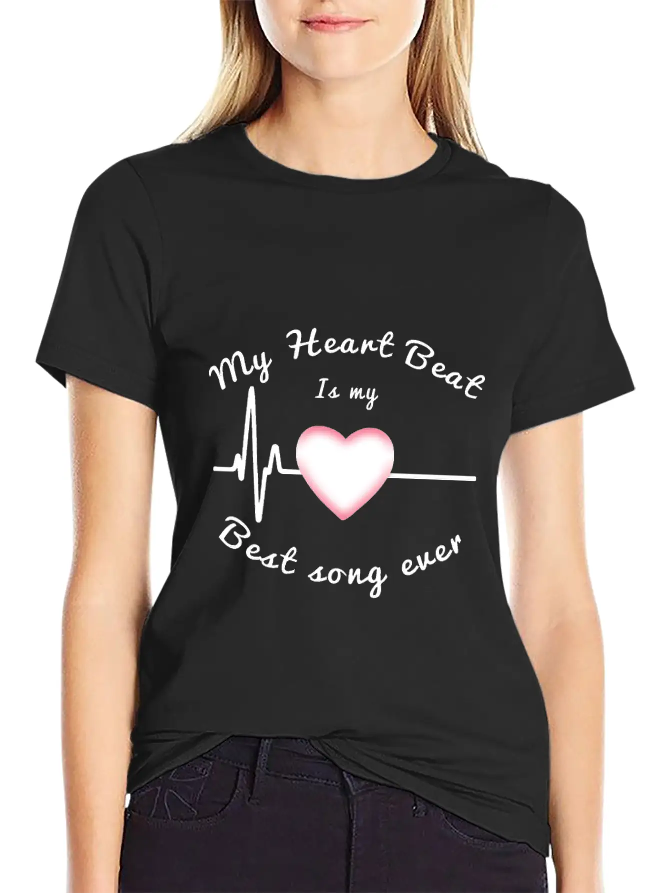 My Heartbeat Is My Best Song Ever Timeless Short Sleeve Tee – Comfy And Minimalist Design