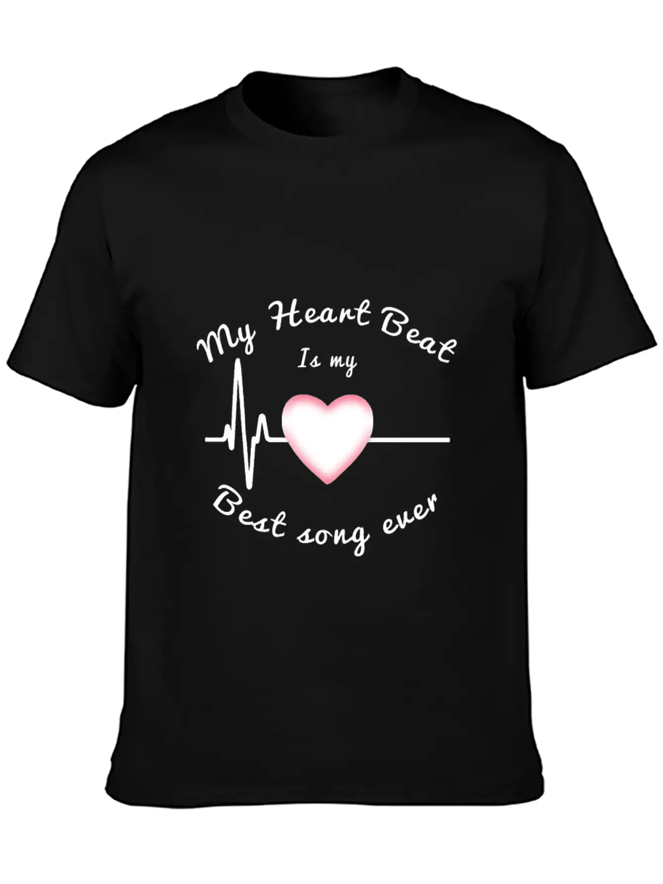 My Heartbeat Is My Best Song Ever Timeless Short Sleeve Tee – Comfy And Minimalist Design