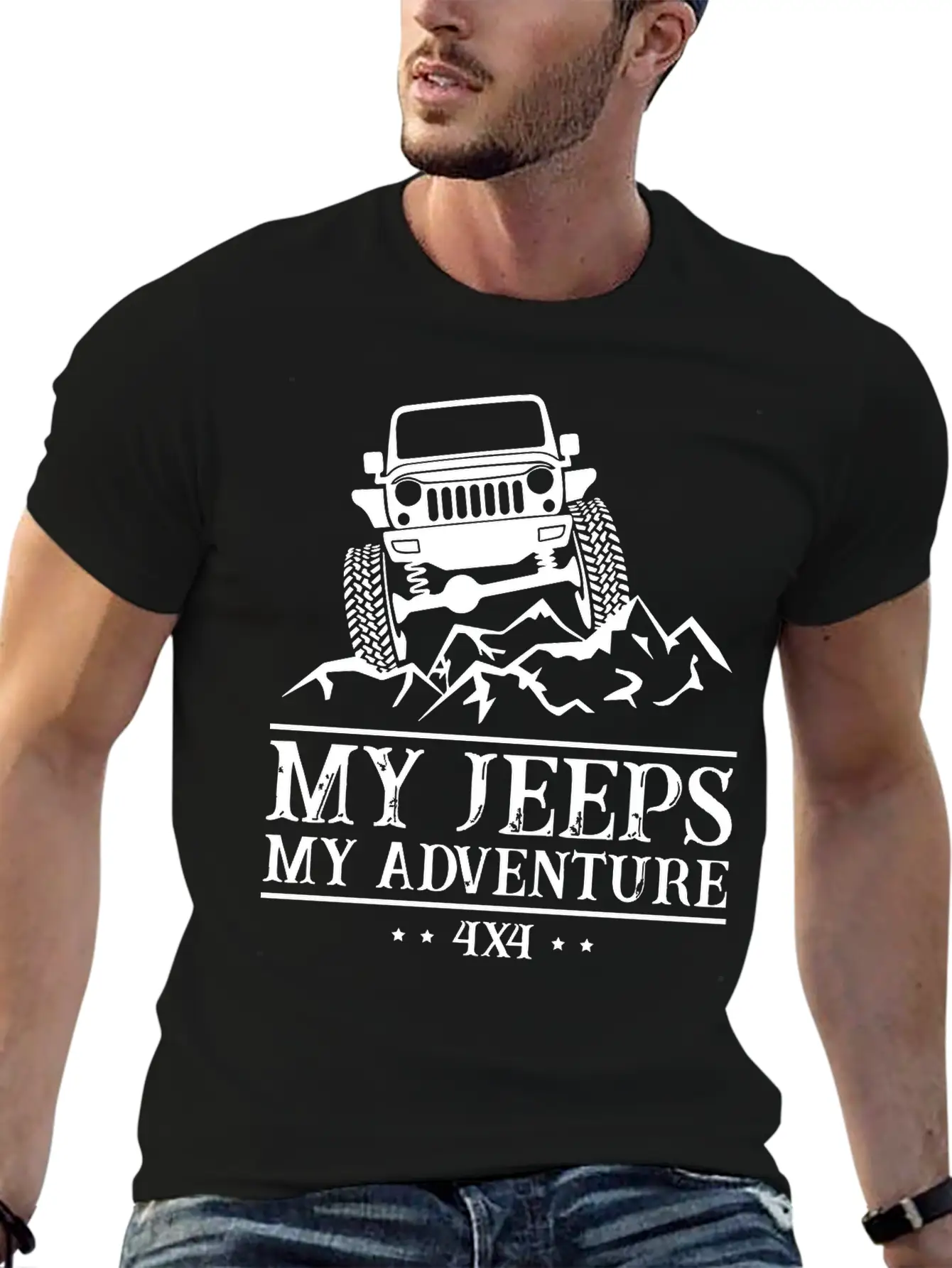 My Jeeps My Adventure Unisex Short Sleeve Soft Cotton T-Shirt – Casual Everyday Wear