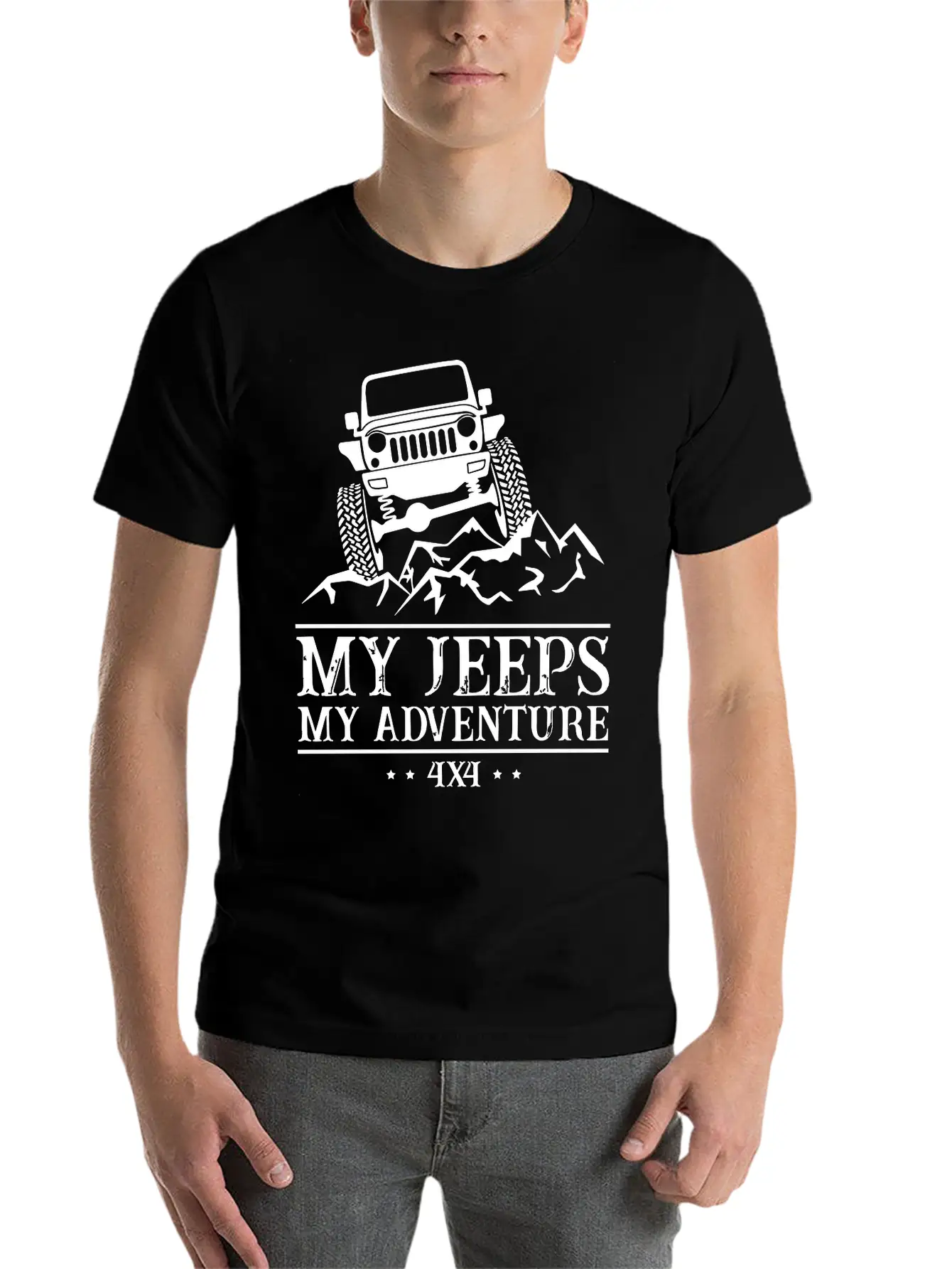 My Jeeps My Adventure Unisex Short Sleeve Soft Cotton T-Shirt – Casual Everyday Wear